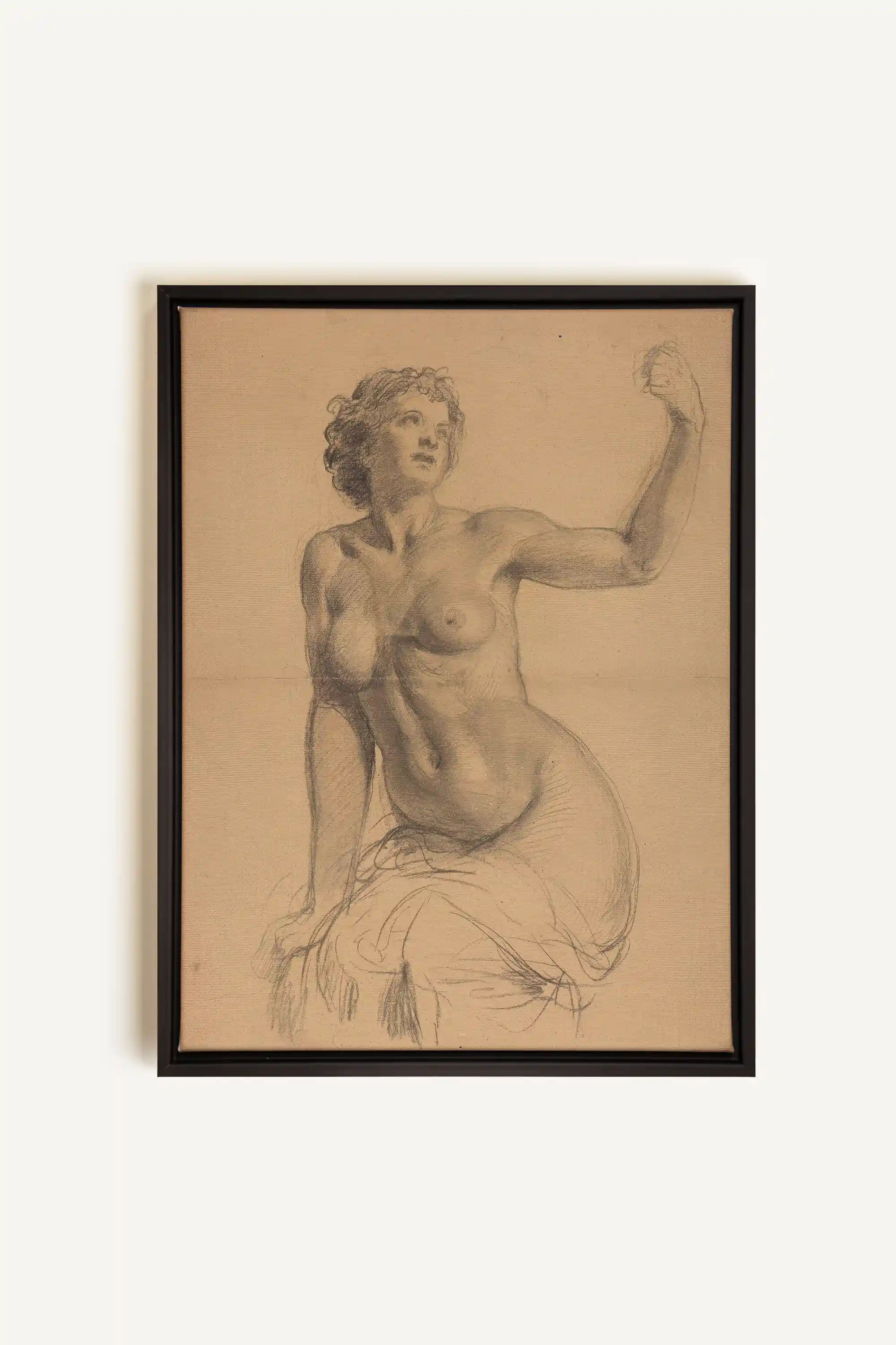 TIMELESS MUSE, Artwork on stretched canvas, framed in black