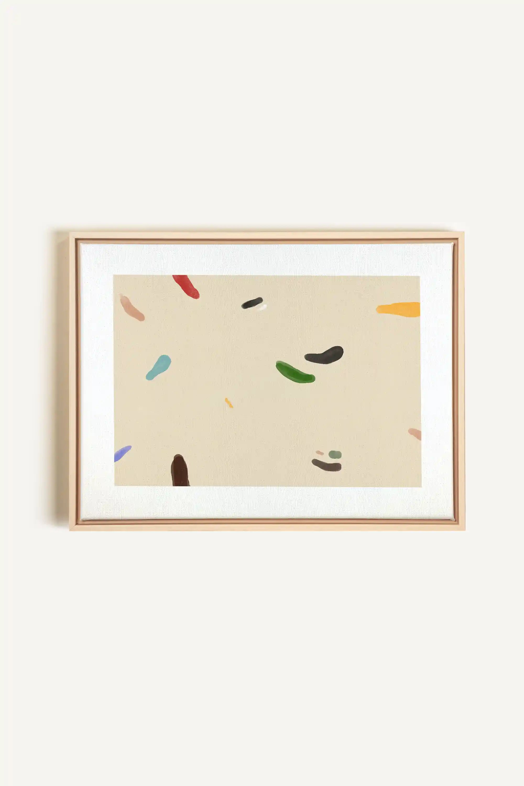 WATERCOLOR DRIFT, Oeuvre sur toile étirée, encadré Naturel Clair