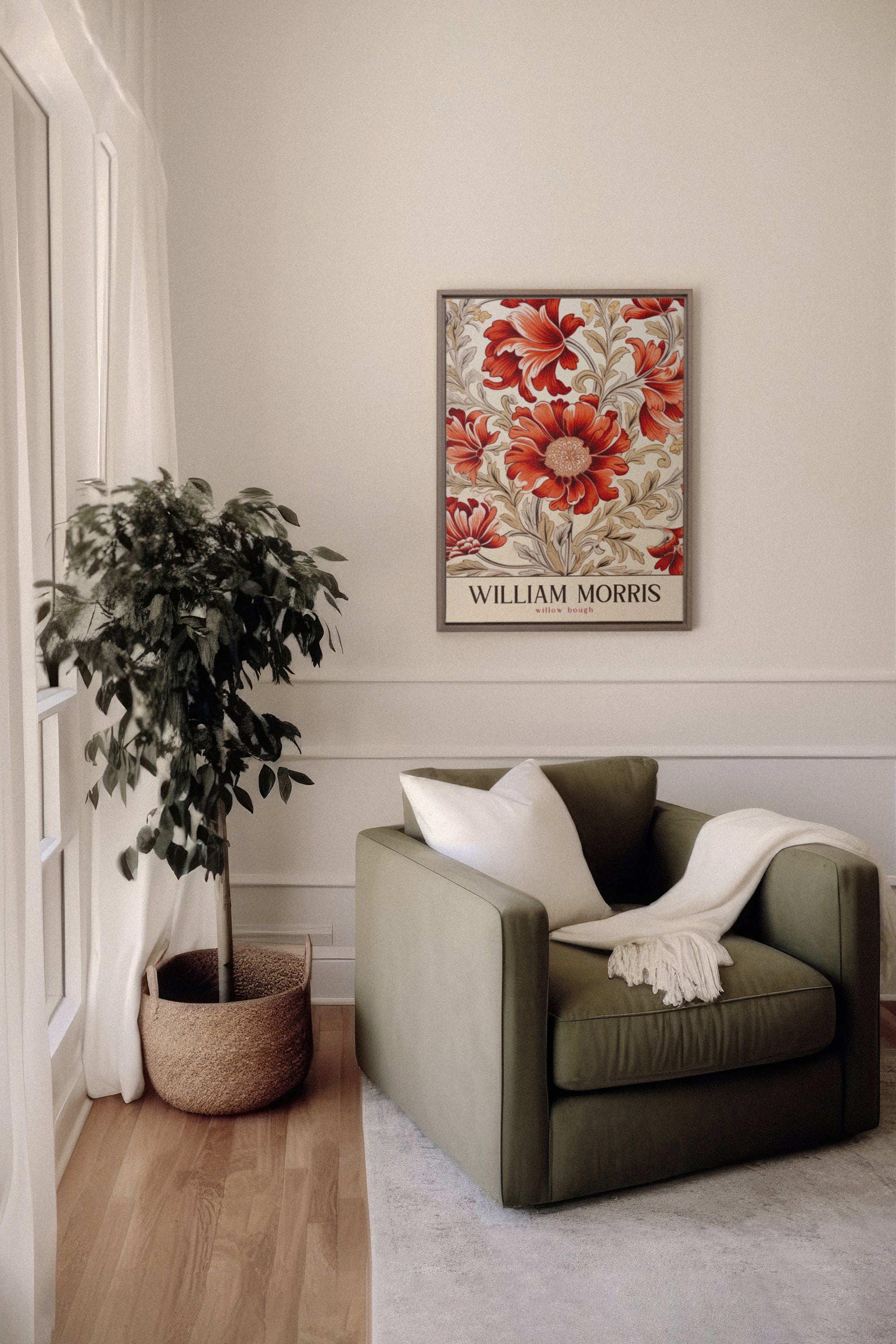 OLEKA CANVAS - WILLIAM BOUGH, Oeuvre sur toile étirée, encadré Brun Chêne