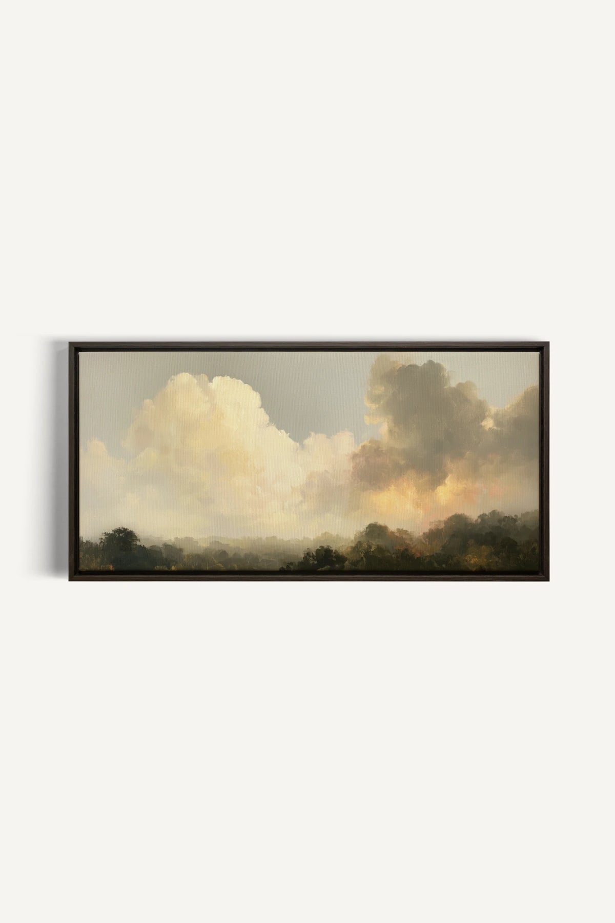 AFTER THE RAIN, Artwork on stretched canvas, Walnut Brown frame