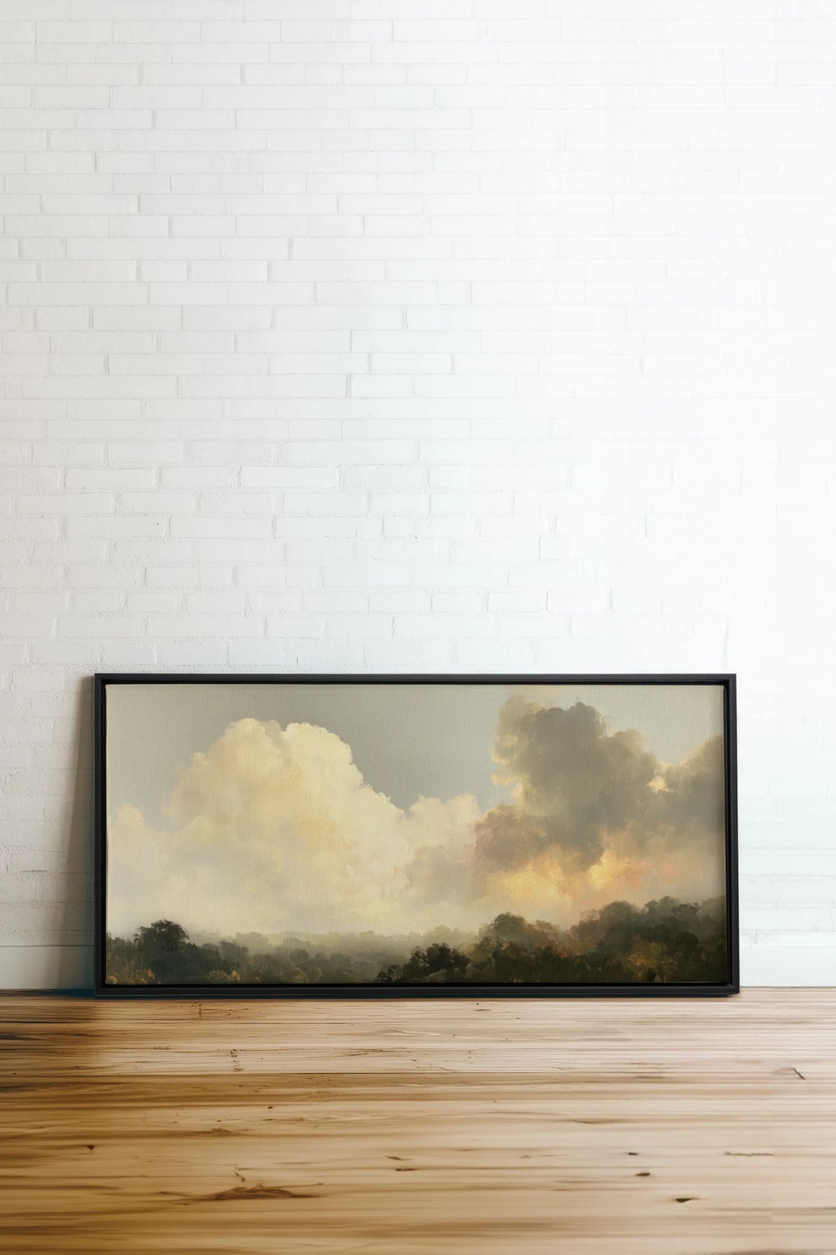 AFTER THE RAIN, Artwork on stretched canvas, Black frame