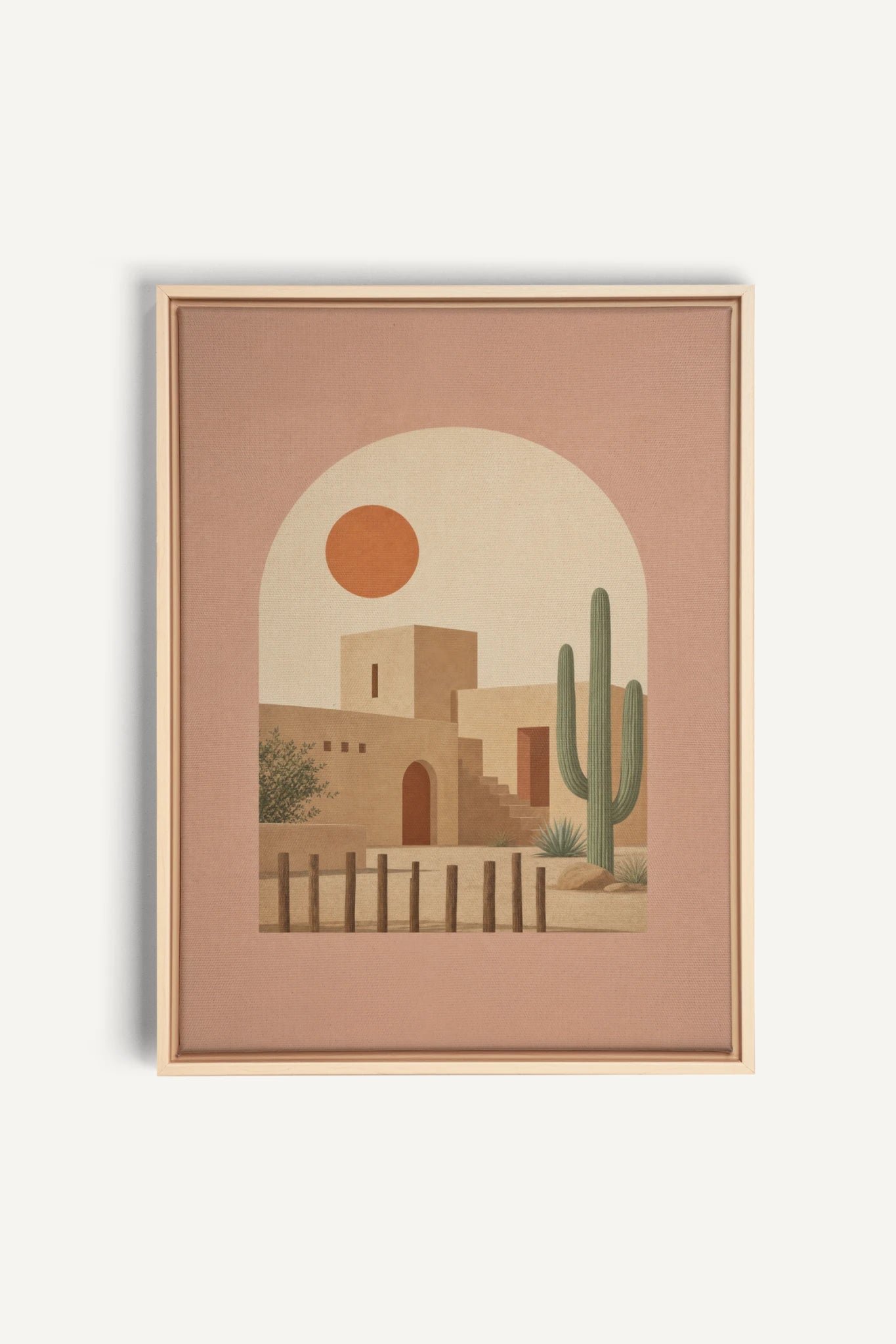 ARCHE DU DÉSERT, Oeuvre sur toile étirée, encadré Naturel Clair