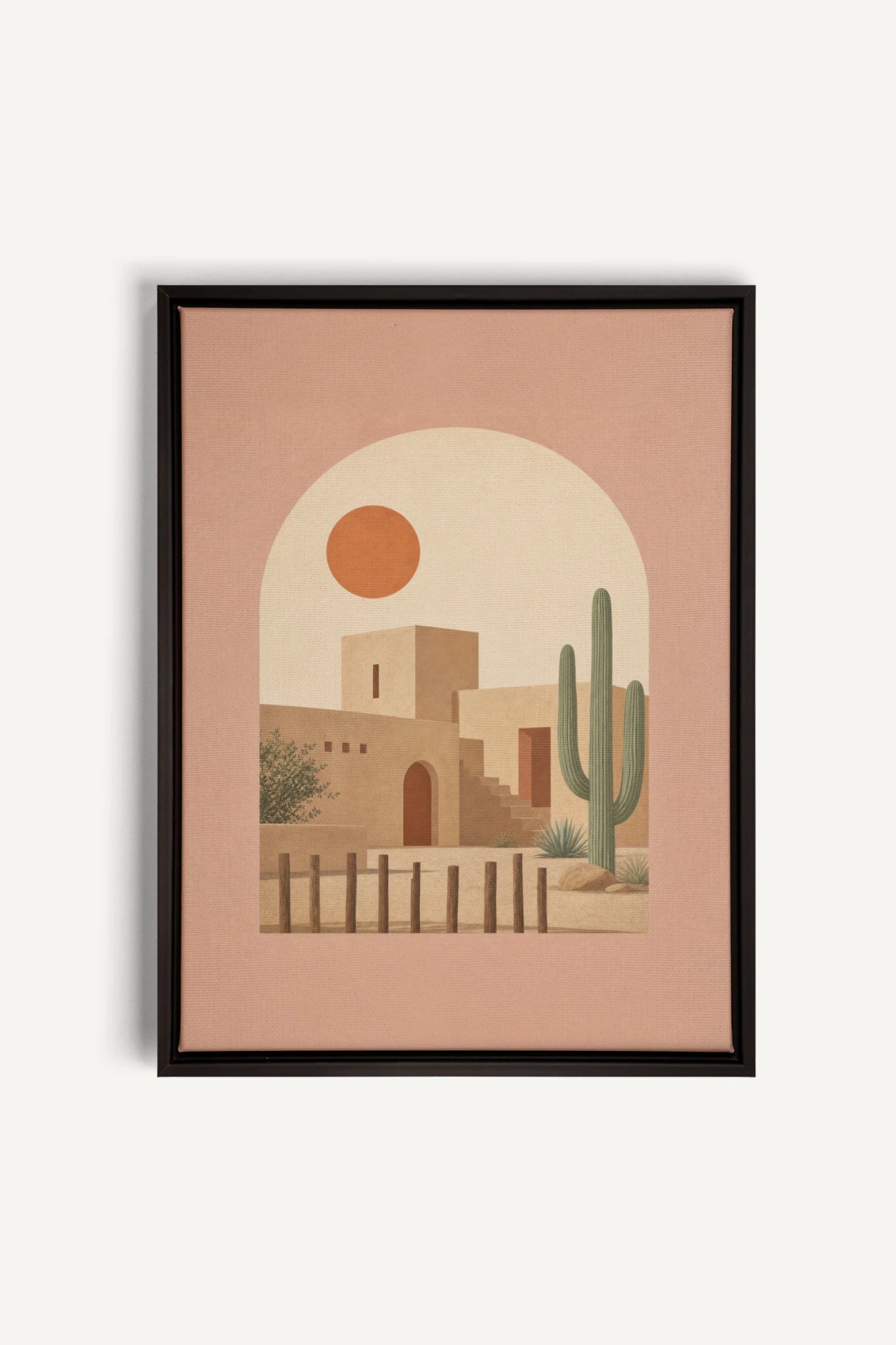 ARCHE DU DÉSERT, Oeuvre sur toile étirée, encadré Noir