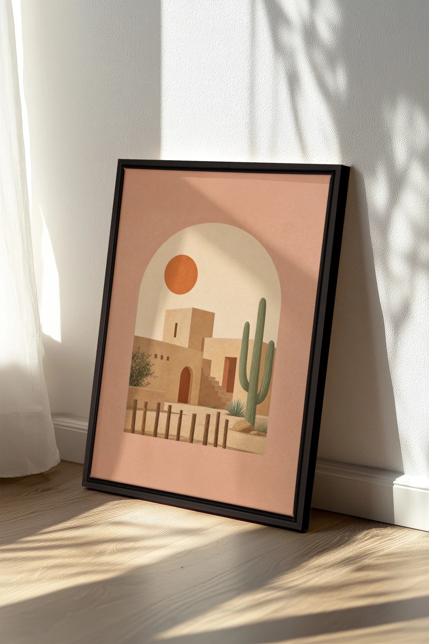 ARCHE DU DÉSERT, Oeuvre sur toile étirée, encadré Noir