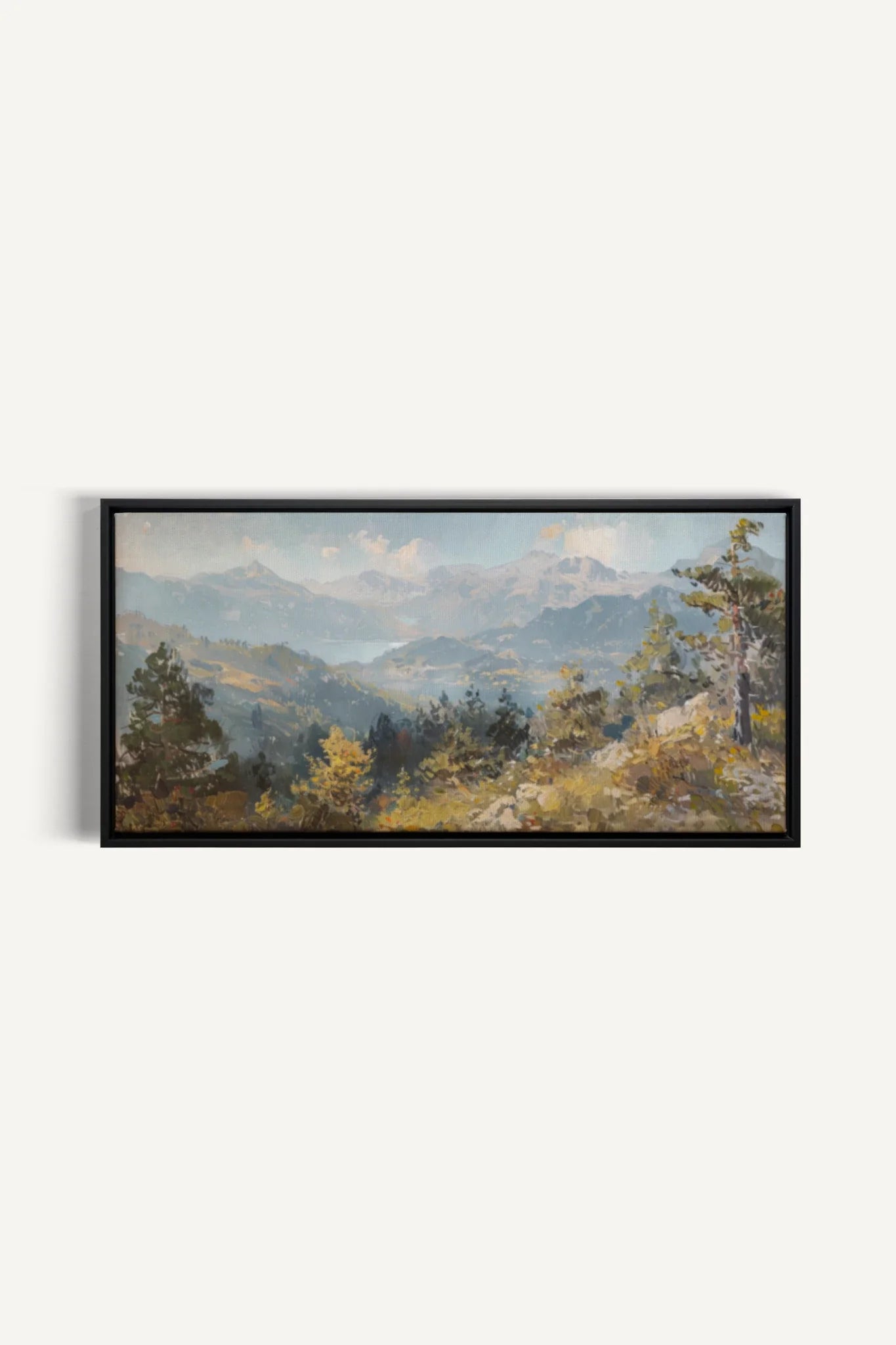 OLEKA CANVAS - Austrian Alpenglow, Oeuvre sur toile étirée, encadré Noir