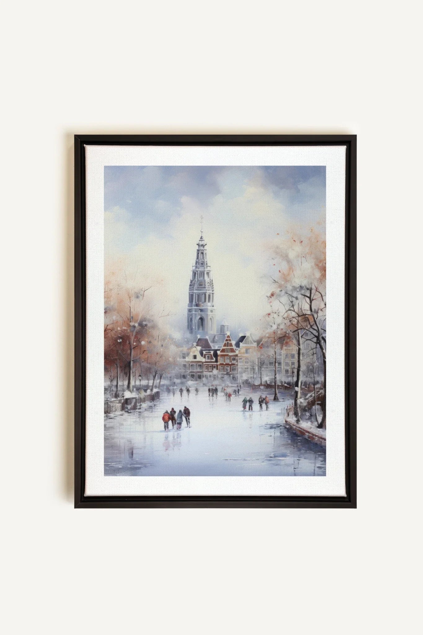 OLEKA CANVAS - Azure Rink, Oeuvre sur toile étirée, encadré Noir