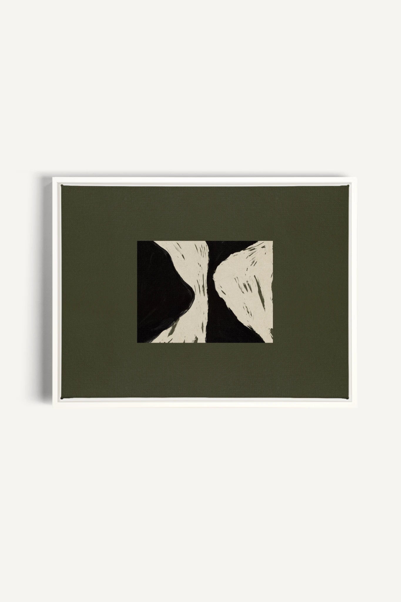 BLACK RIVER, Work on stretched canvas, framed White