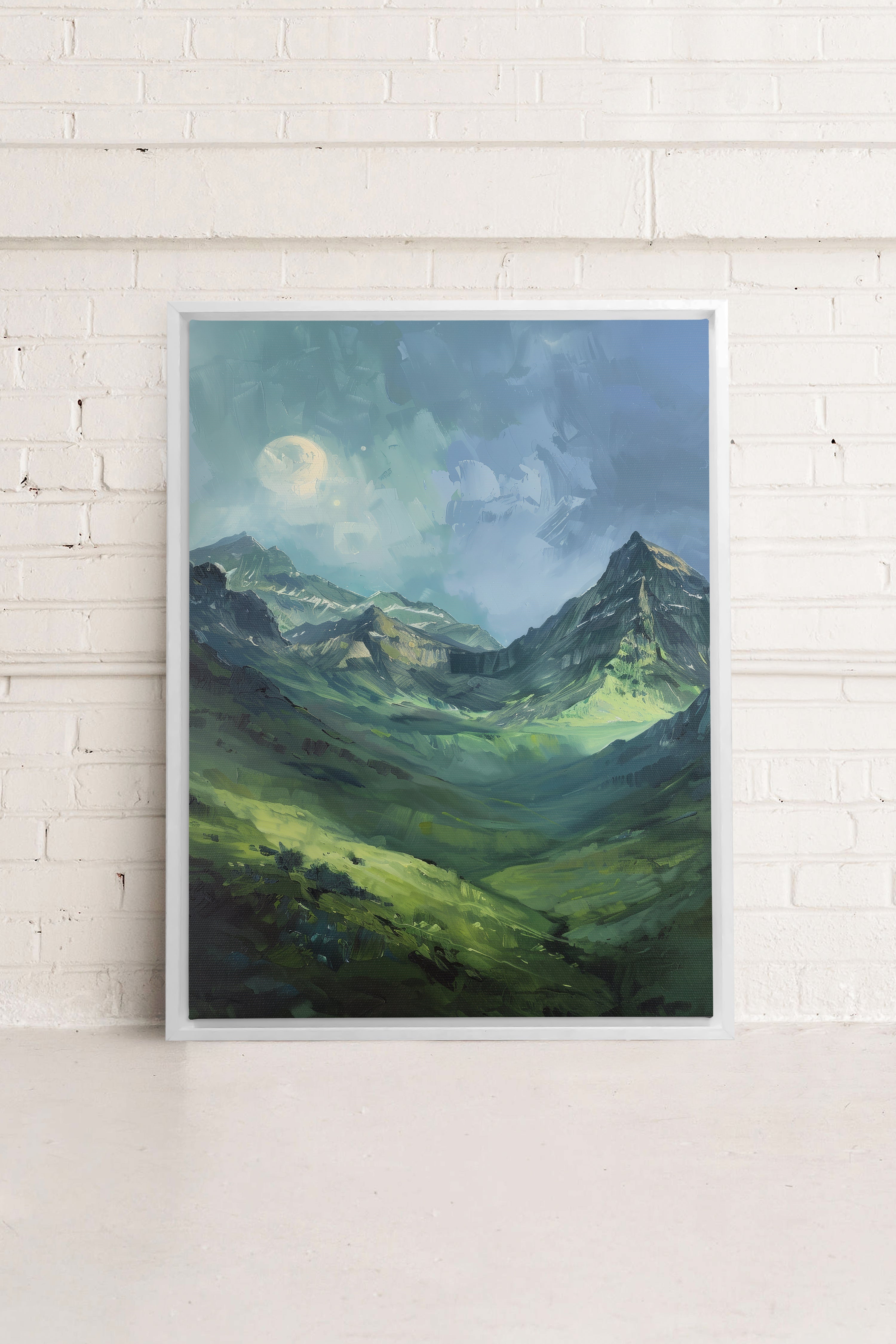 OLEKA CANVAS - VALLÉE DE VÉNUS, Oeuvre sur toile étirée, encadré Blanc
