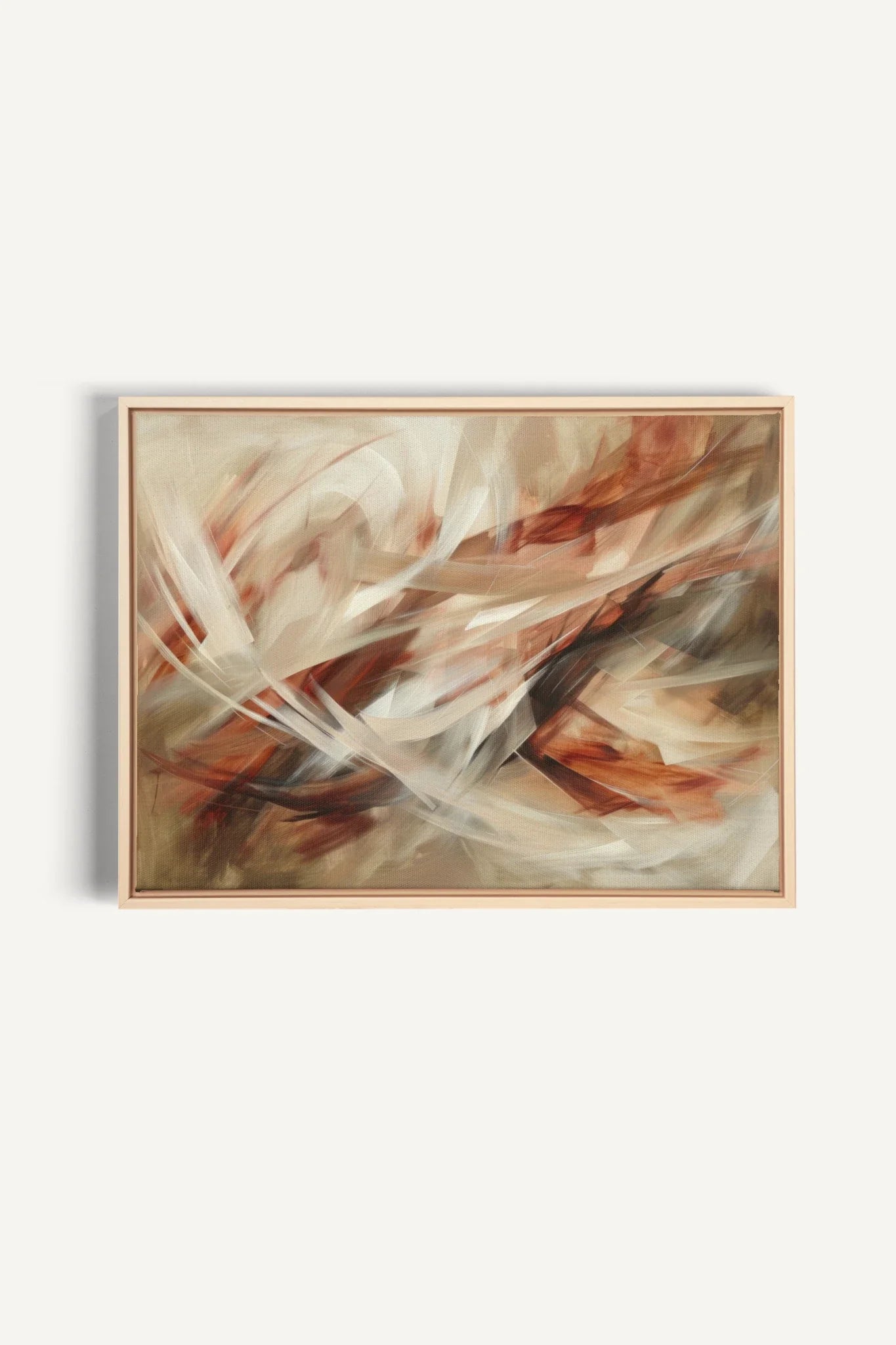 OLEKA CANVAS - BLAZING SWIRLS, Oeuvre sur toile étirée, encadré Naturel Clair