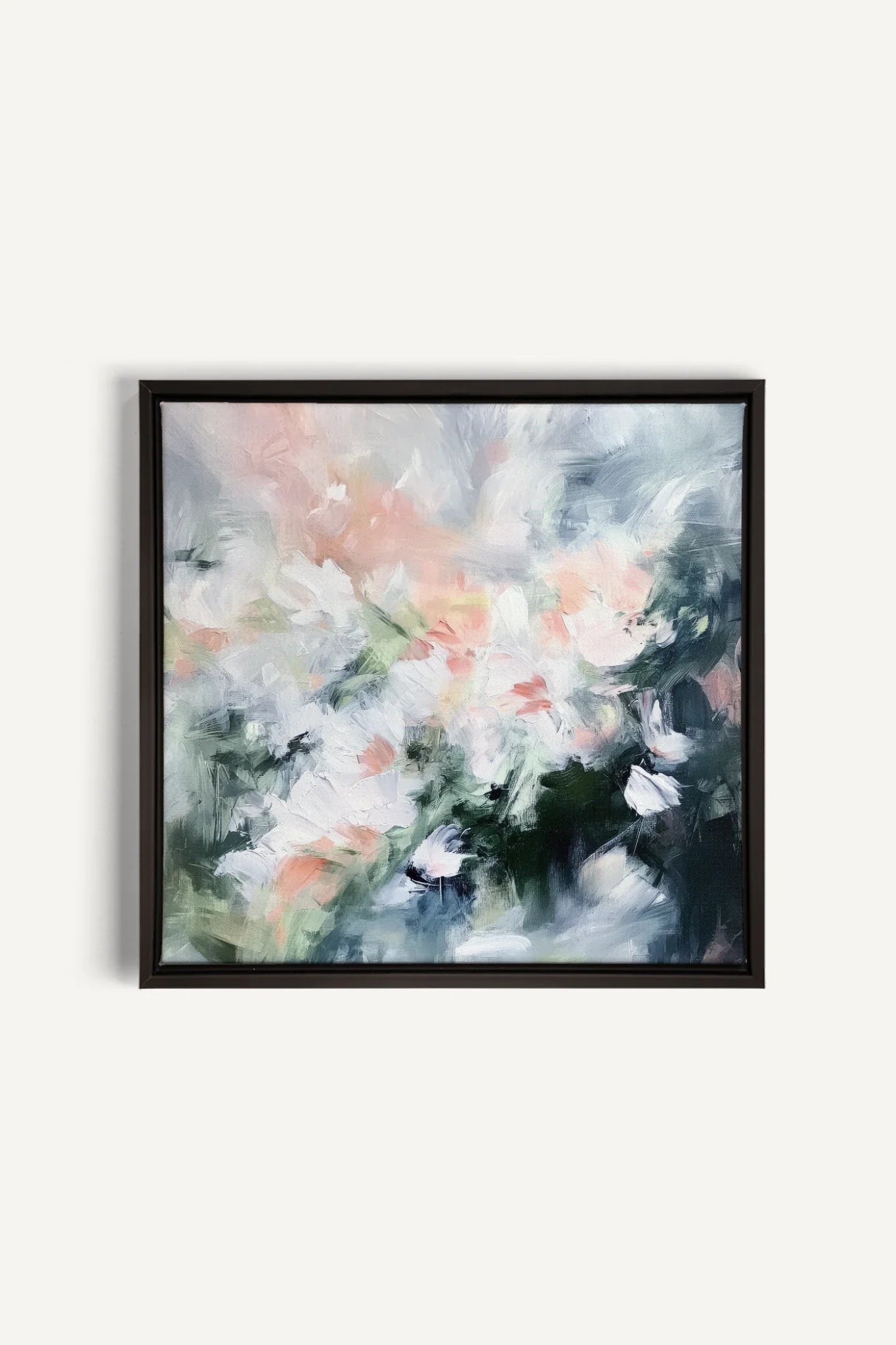 OLEKA CANVAS - BLUSH HARMONY, Oeuvre sur toile étirée, encadré Noir