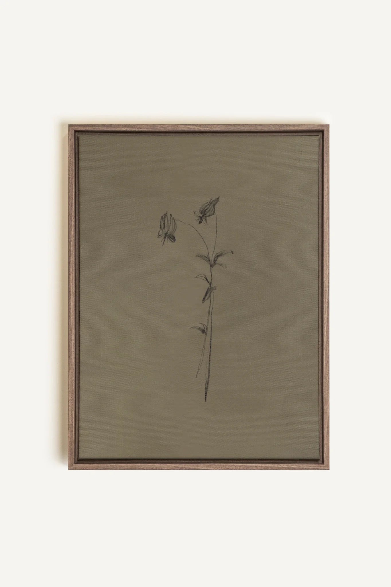 OLEKA CANVAS - BOUTON SAUVAGE, Oeuvre sur toile étirée, encadré Brun Chêne