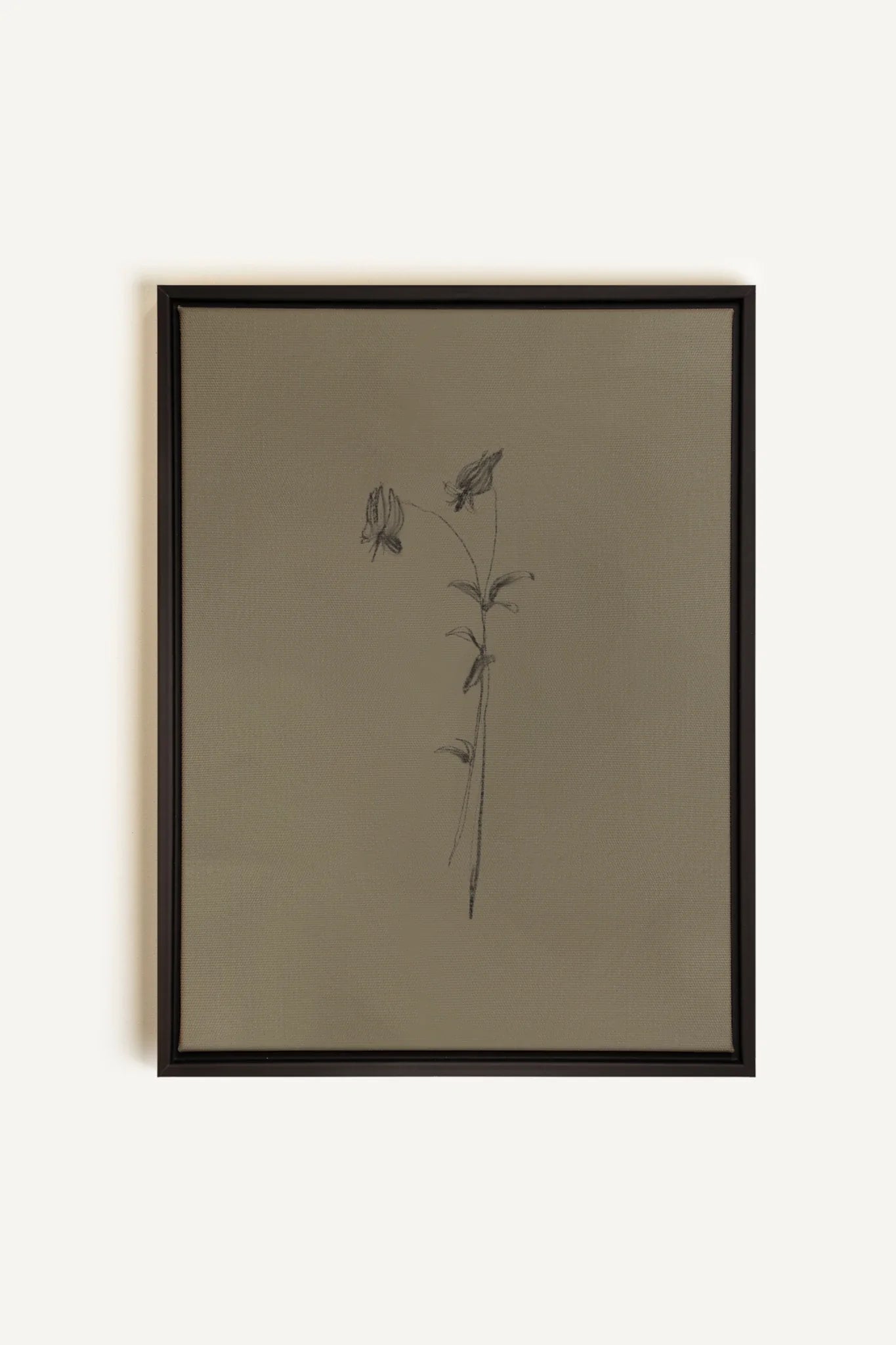 OLEKA CANVAS - BOUTON SAUVAGE, Oeuvre sur toile étirée, encadré Noir