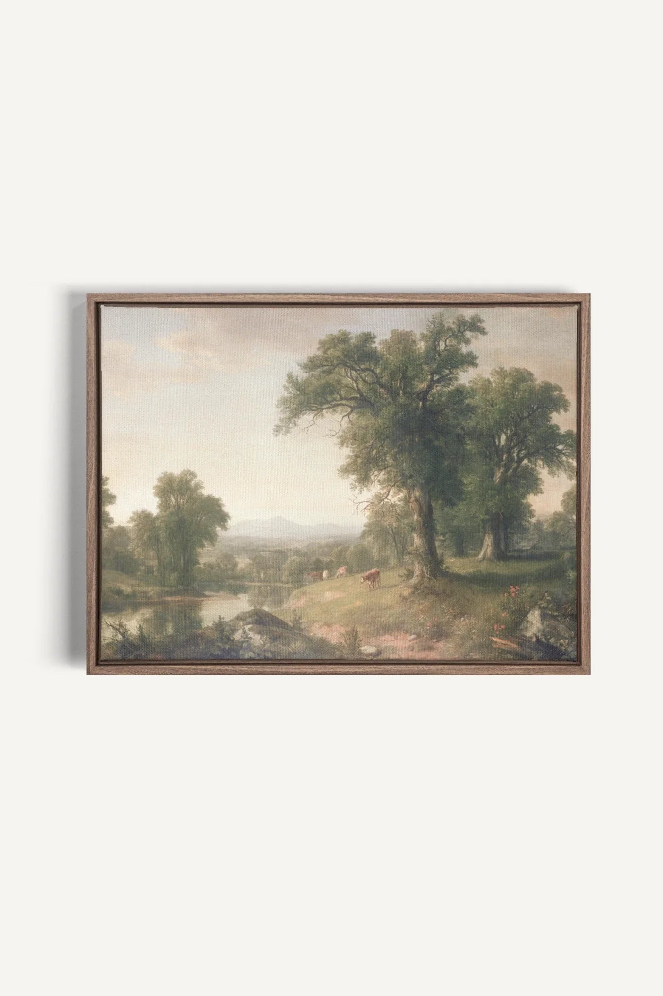 OLEKA CANVAS - BREATHER, Oeuvre sur toile étirée, encadré Brun Chêne