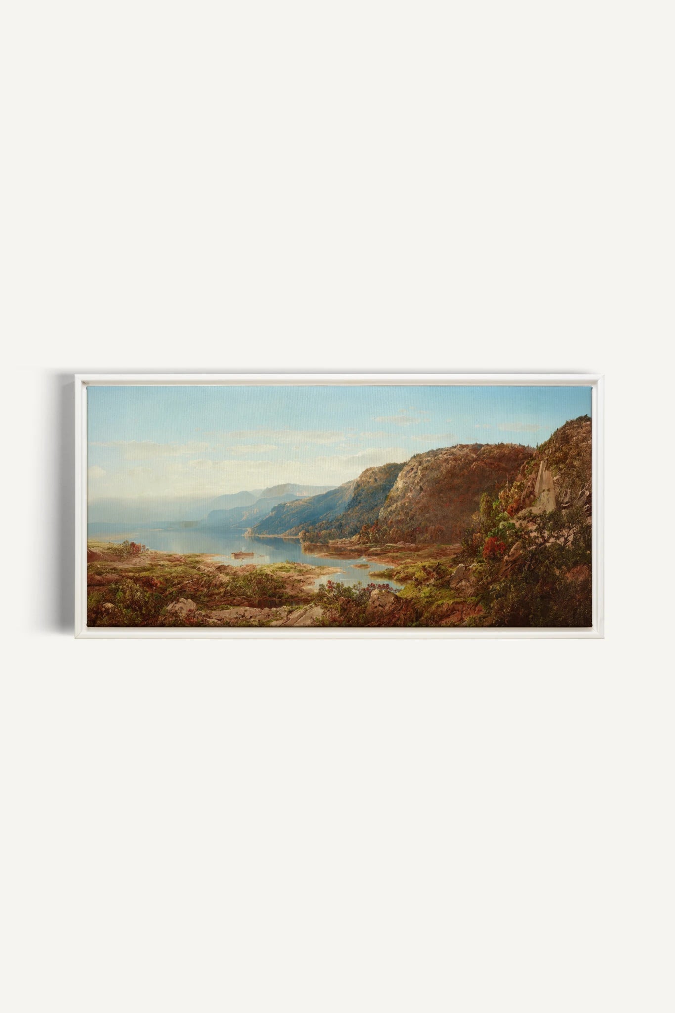CANYON OF LIGHT, Work on stretched canvas, framed White