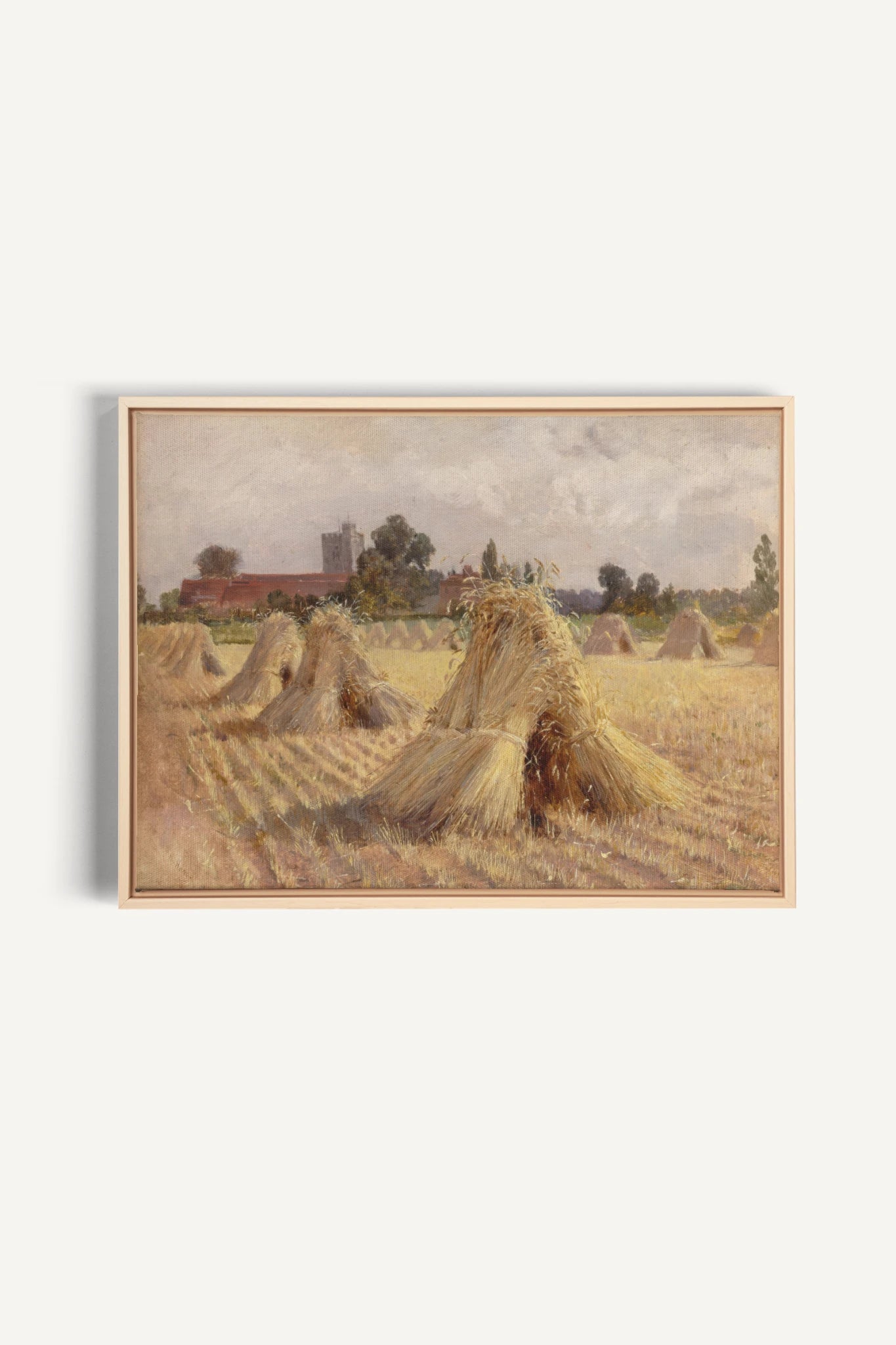 CHAMPS DES SOUVENIRS, Artwork on stretched canvas, framed Natural Light