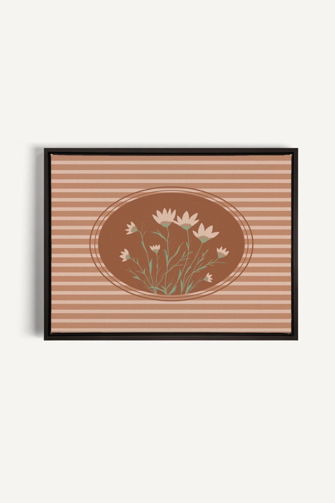 OLEKA CANVAS - CINNAMON FIELDS, Oeuvre sur toile étirée, encadré Noir