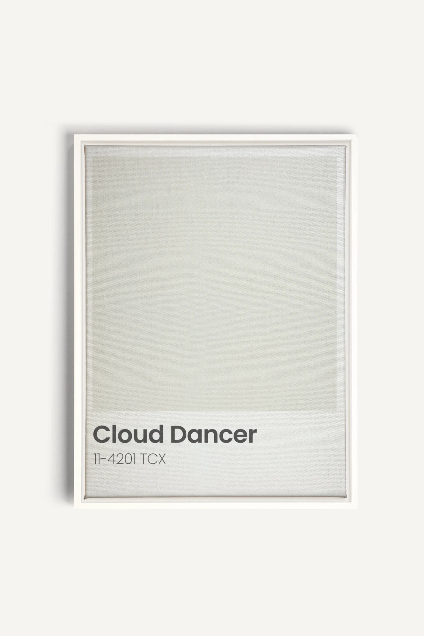 CLOUD DANCER, Oeuvre sur toile étirée, encadré Blanc