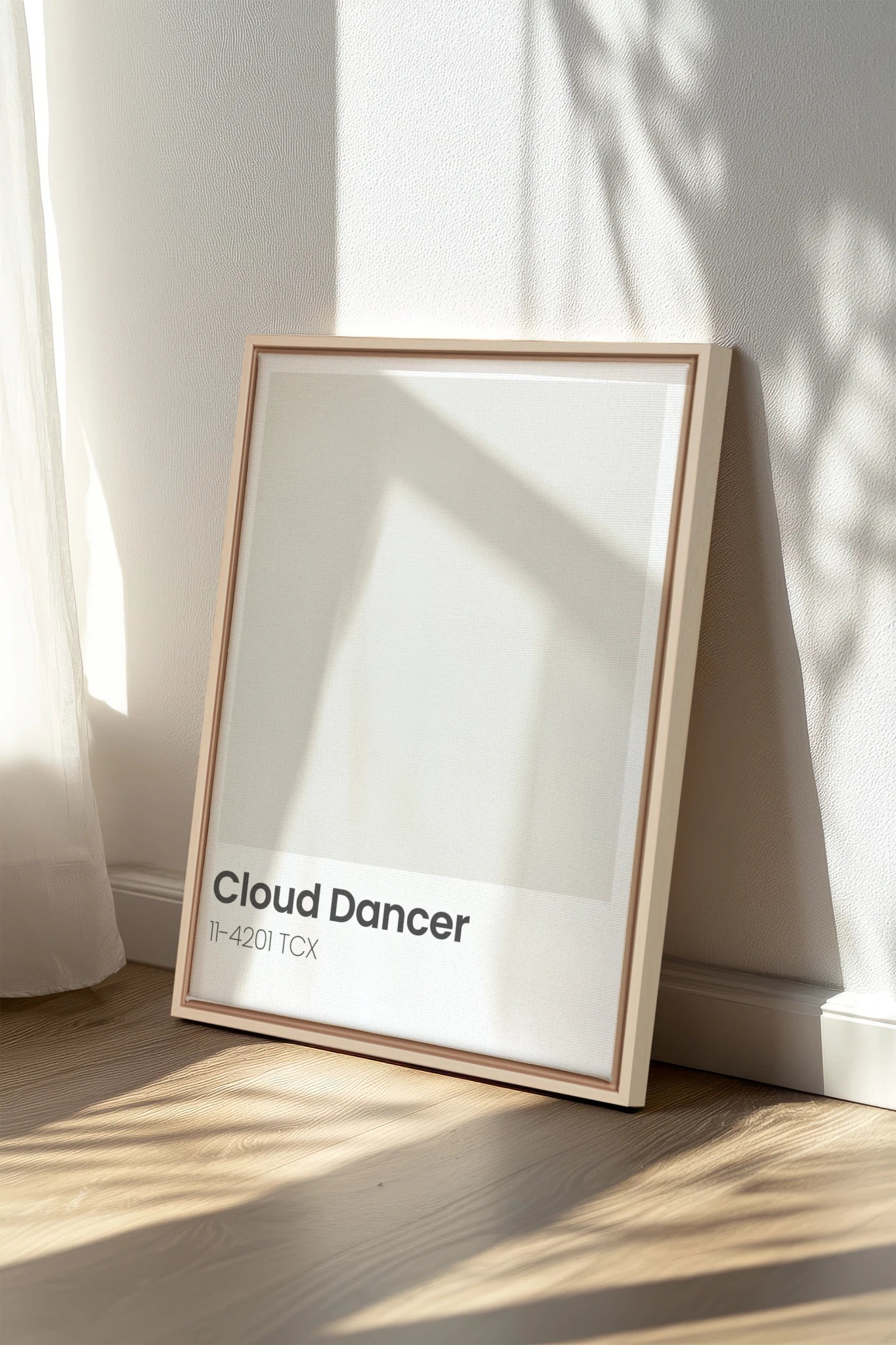 CLOUD DANCER, Oeuvre sur toile étirée, encadré Naturel Clair