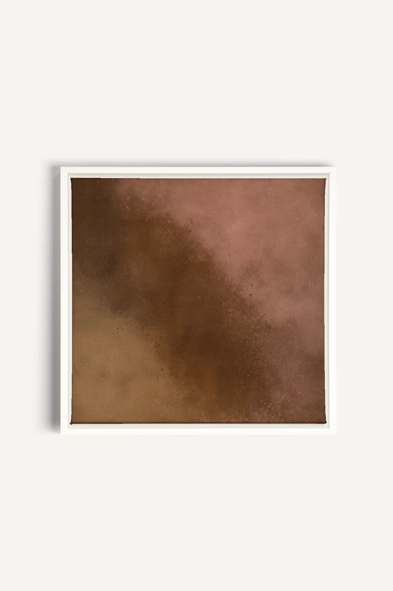 OLEKA CANVAS - COCOA DUST, Oeuvre sur toile étirée, encadré Blanc