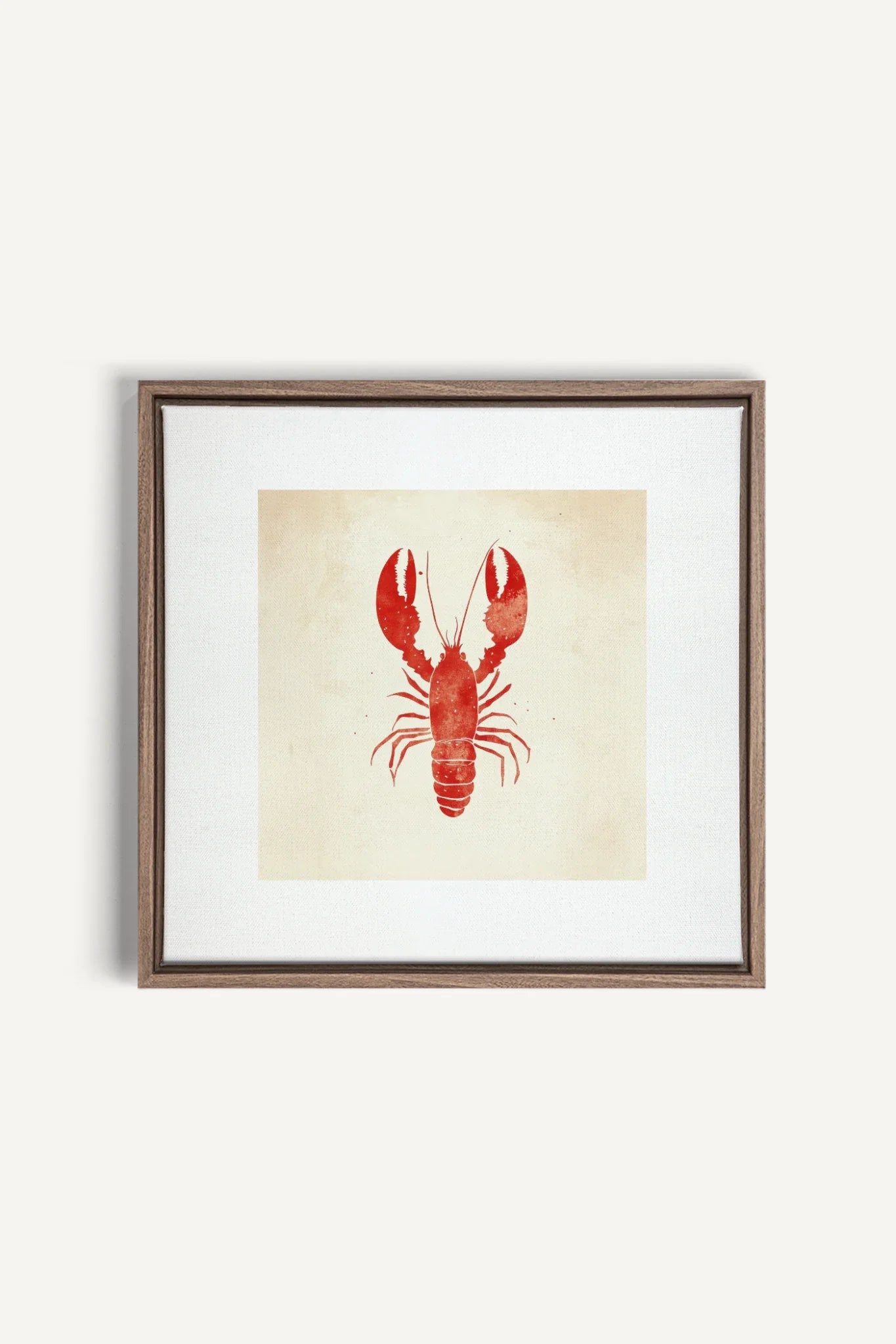 OLEKA CANVAS - CÔTE SALÉE, Oeuvre sur toile étirée, encadré Brun Chêne