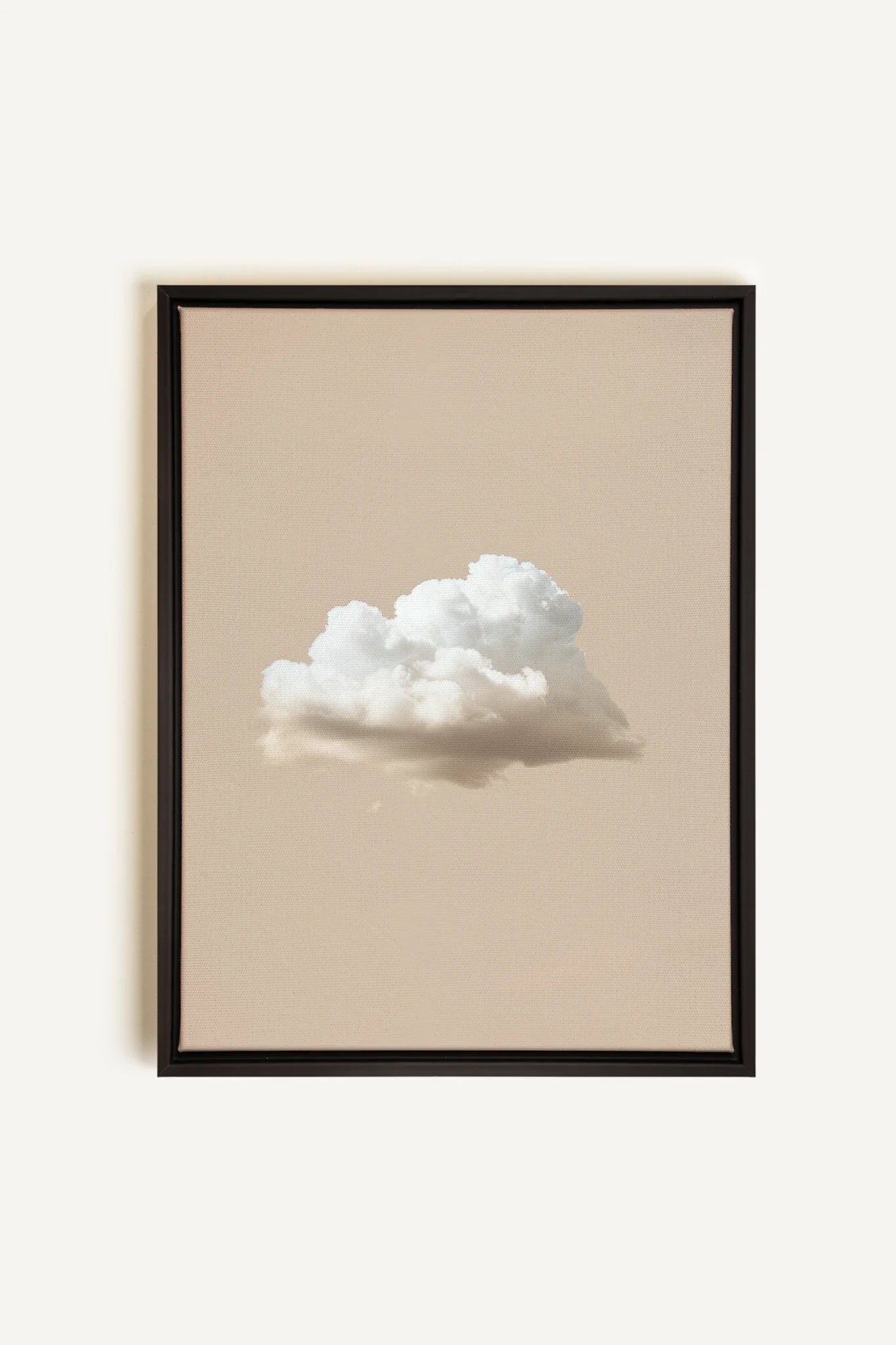 OLEKA CANVAS - CREAM CLOUD, Oeuvre sur toile étirée, encadré Noir