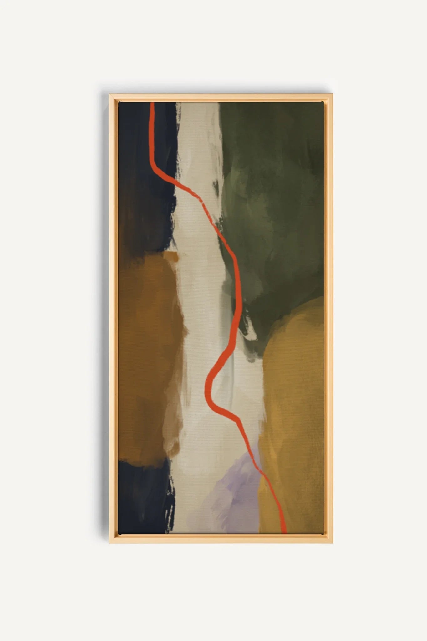 OLEKA CANVAS - CREVASSE, Oeuvre sur toile étirée, encadré Naturel Clair