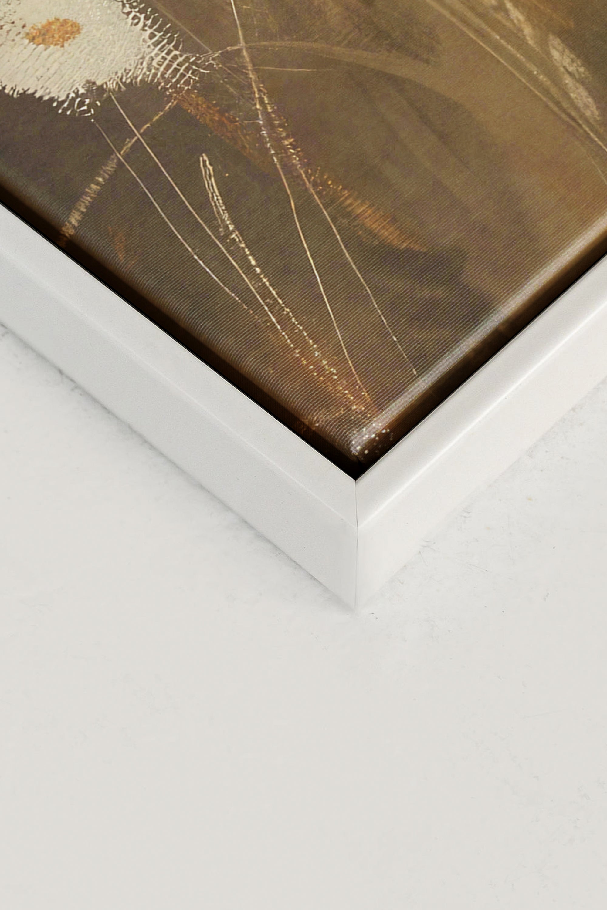 OLEKA CANVAS - Daisy Breeze, Oeuvre sur toile étirée, encadré Blanc