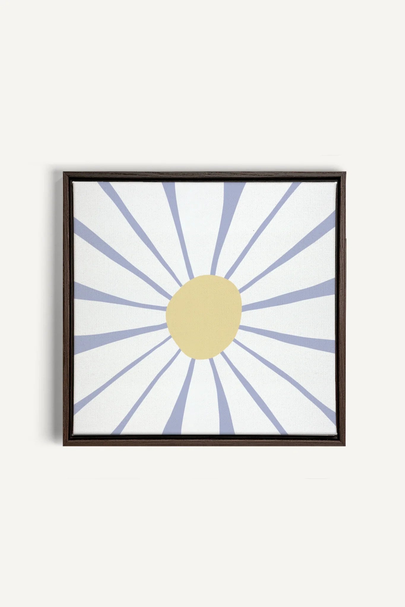 OLEKA CANVAS - DAISY DREAM, Oeuvre sur toile étirée, encadré Brun Noyer