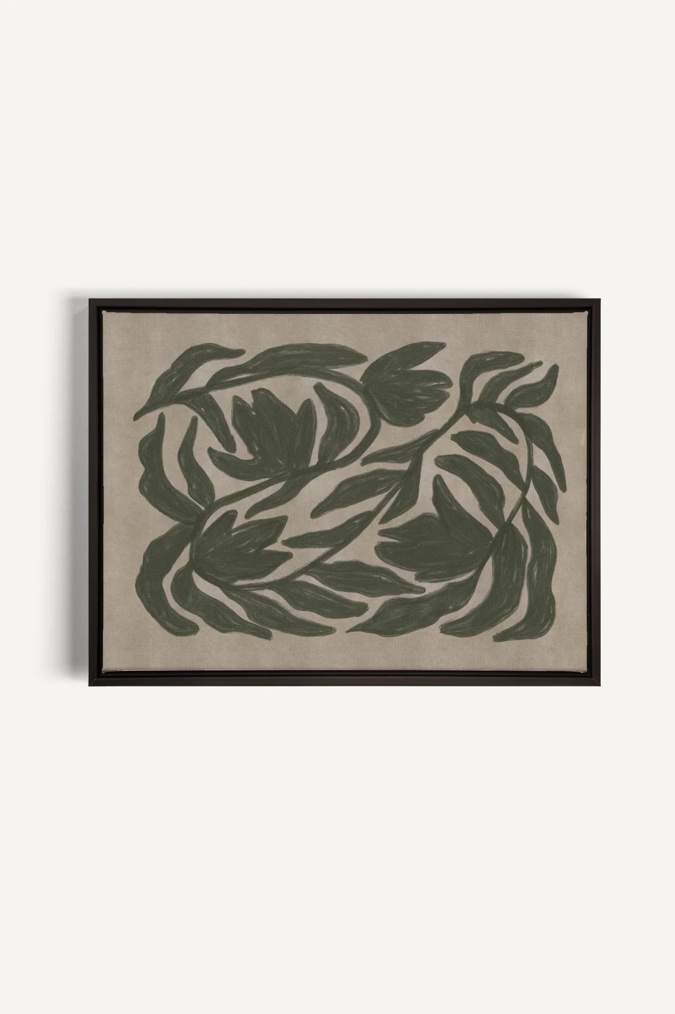 OLEKA CANVAS - DANSE VÉGÉTALE, Oeuvre sur toile étirée, encadré Noir