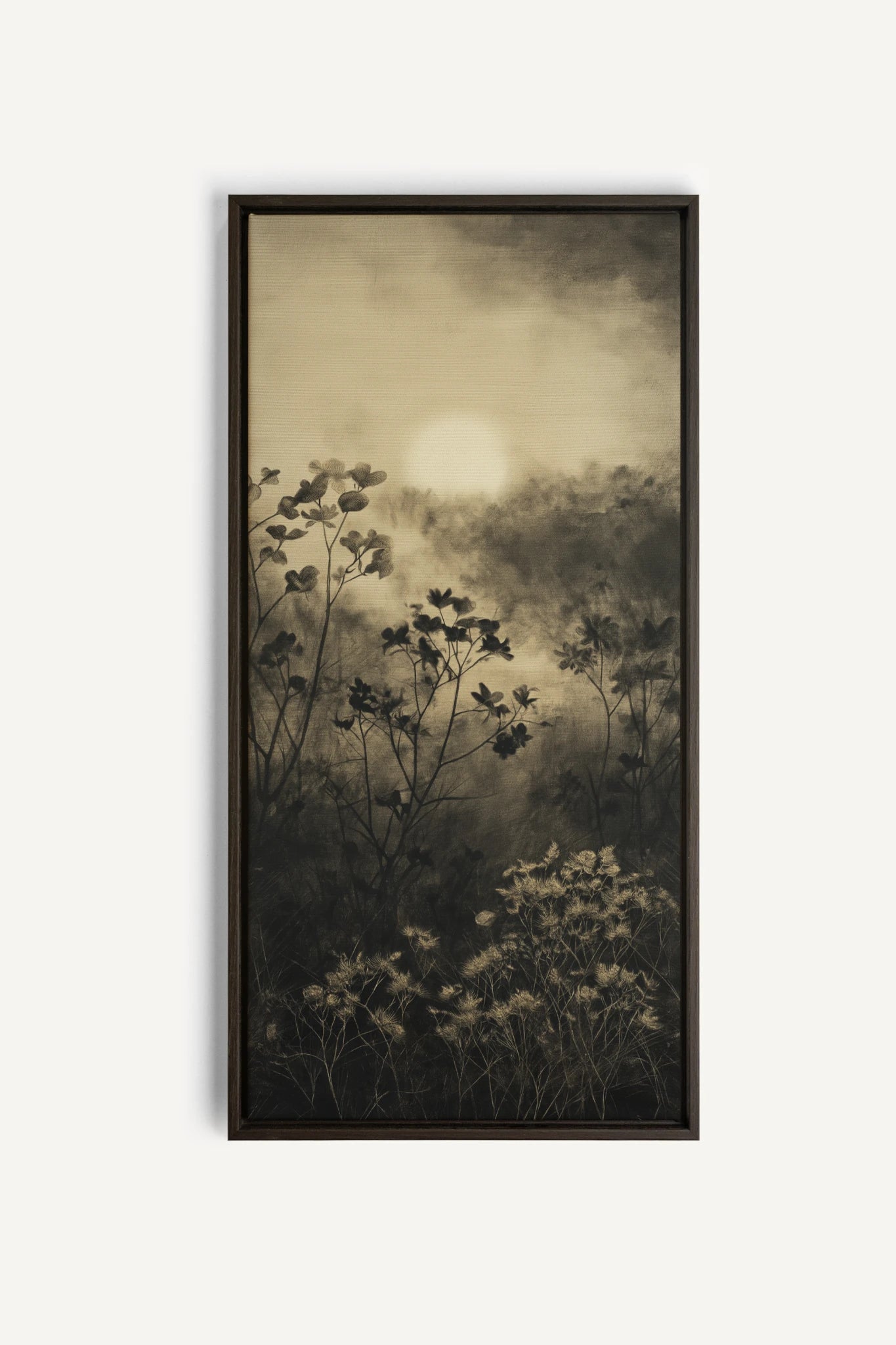DAWN AWAKENS, Artwork on stretched canvas, Walnut Brown frame