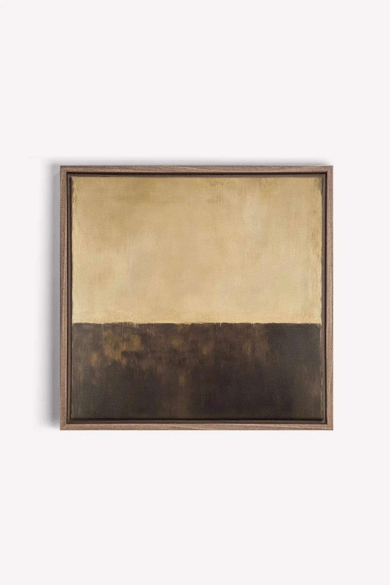 OLEKA CANVAS - DEEP CALM, Oeuvre sur toile étirée, encadré Brun Chêne