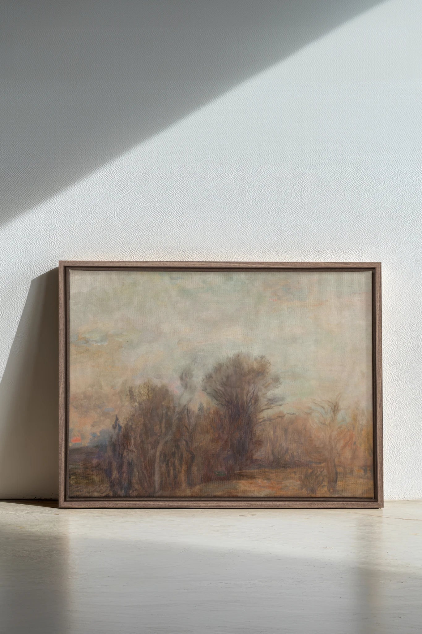 DERNIER SOUFFLE, Work on stretched canvas, framed Oak Brown