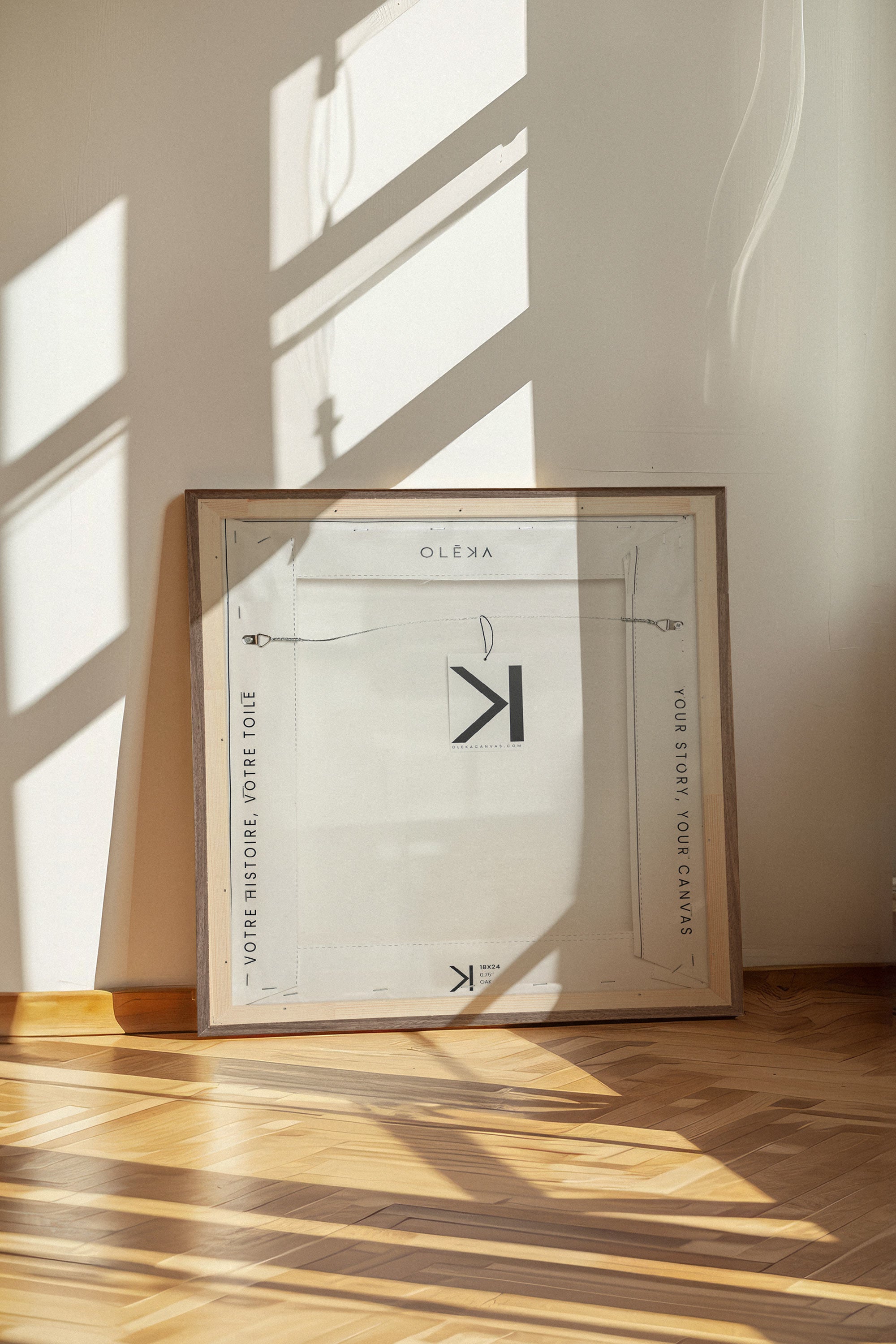 DUO CALME CONTRASTÉ, 2 Oeuvres sur toile étirée, encadré Blanc