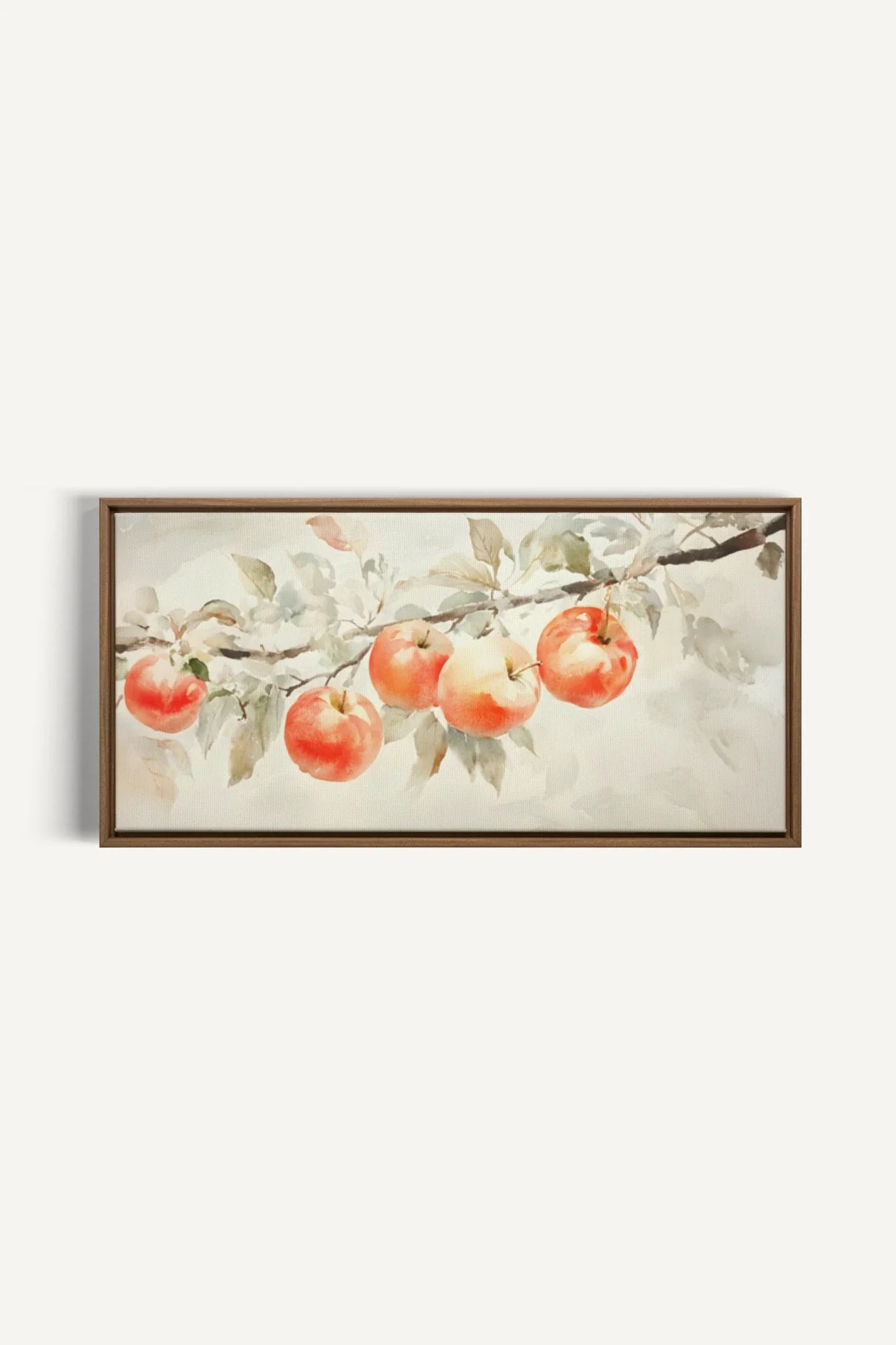 OLEKA CANVAS - DOUCE RÉCOLTE, Oeuvre sur toile étirée, encadré Brun Chêne