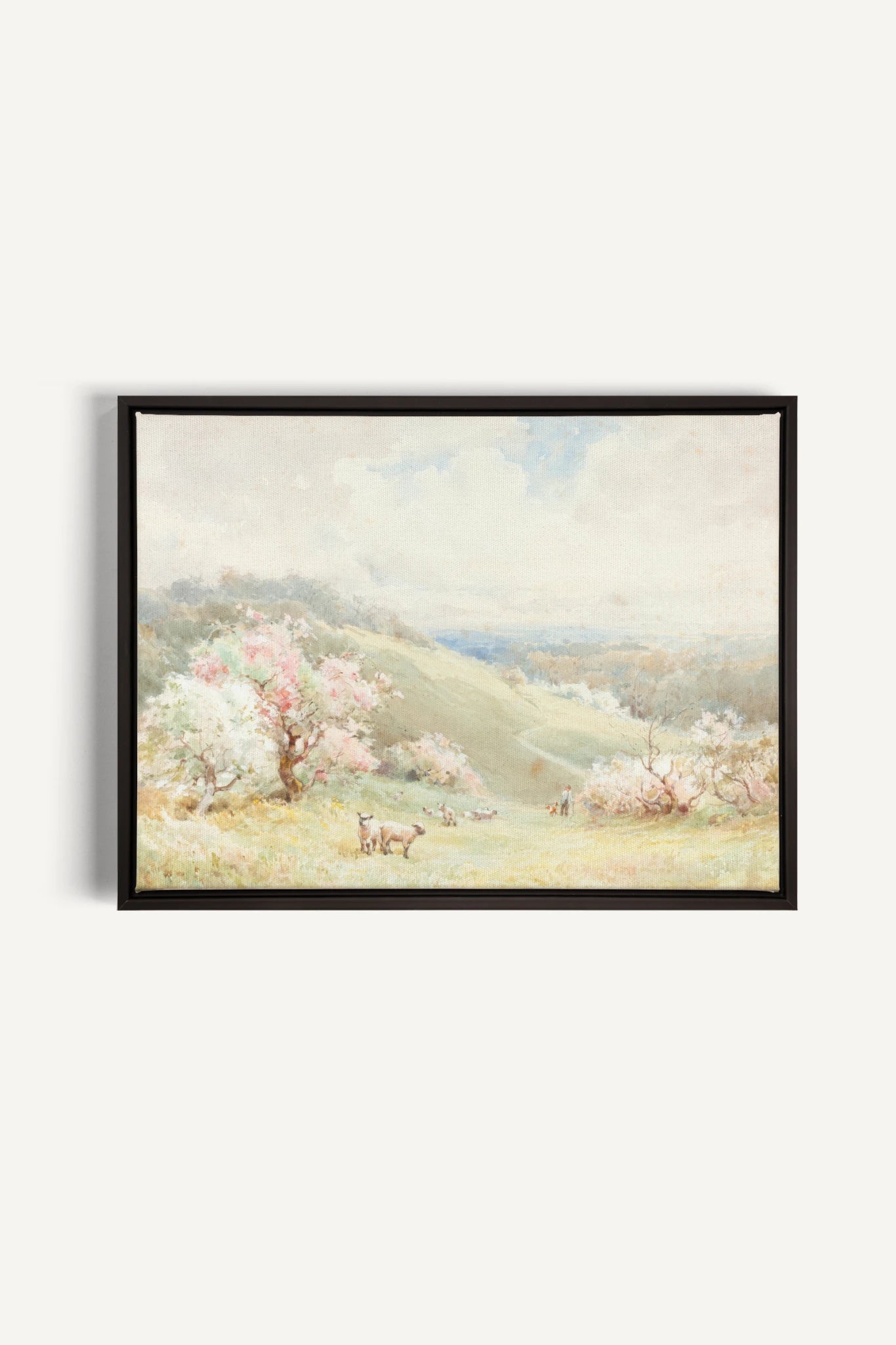 DOUCE SAISON, Oeuvre sur toile étirée, encadré Noir