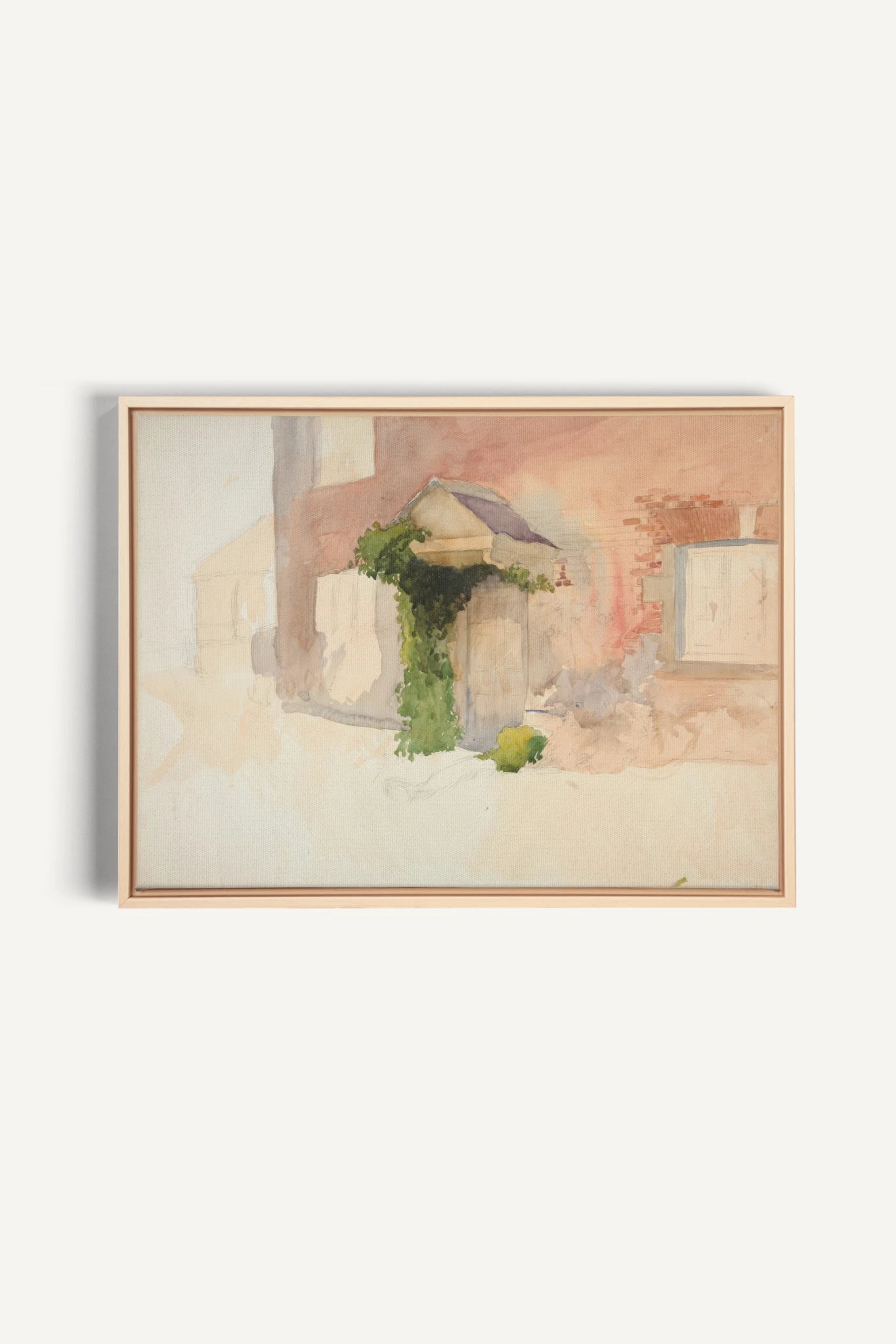 DOUCEUR DE PIERRE, Work on stretched canvas, framed Naturel Clair