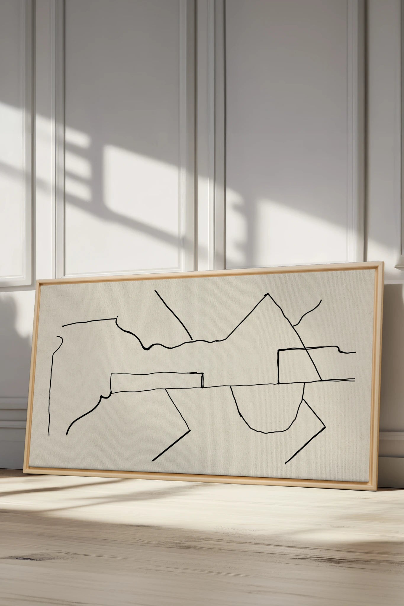 DRIFT MAP, Oeuvre sur toile étirée, encadré Naturel Clair