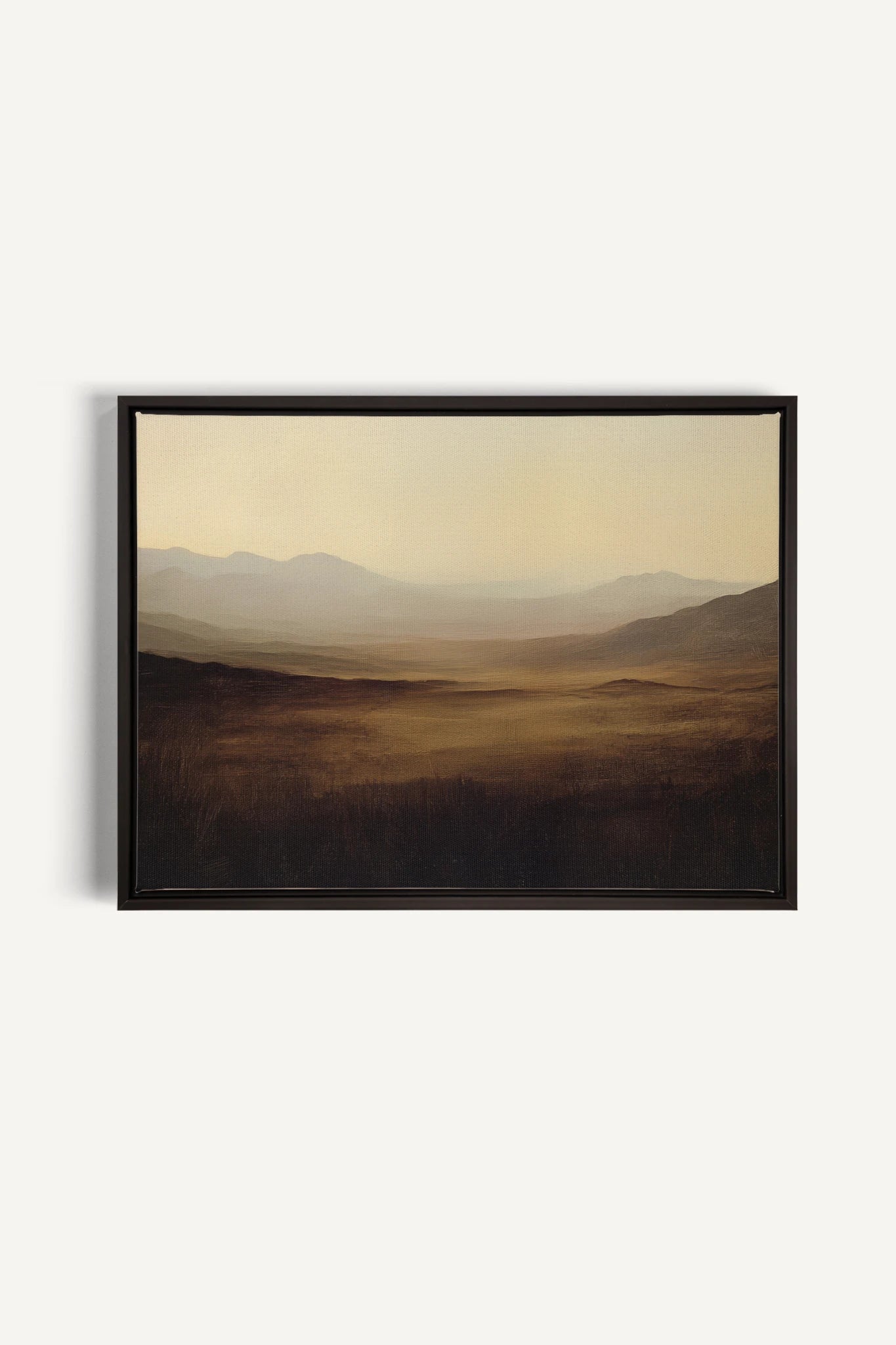 DUNES OF LIGHT, Work on stretched canvas, framed Black