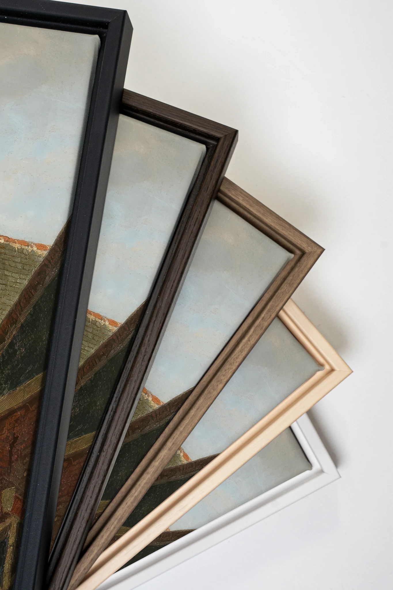 DUO LE VIEUX QUARTIER, 2 Works on stretched canvas, framed Black