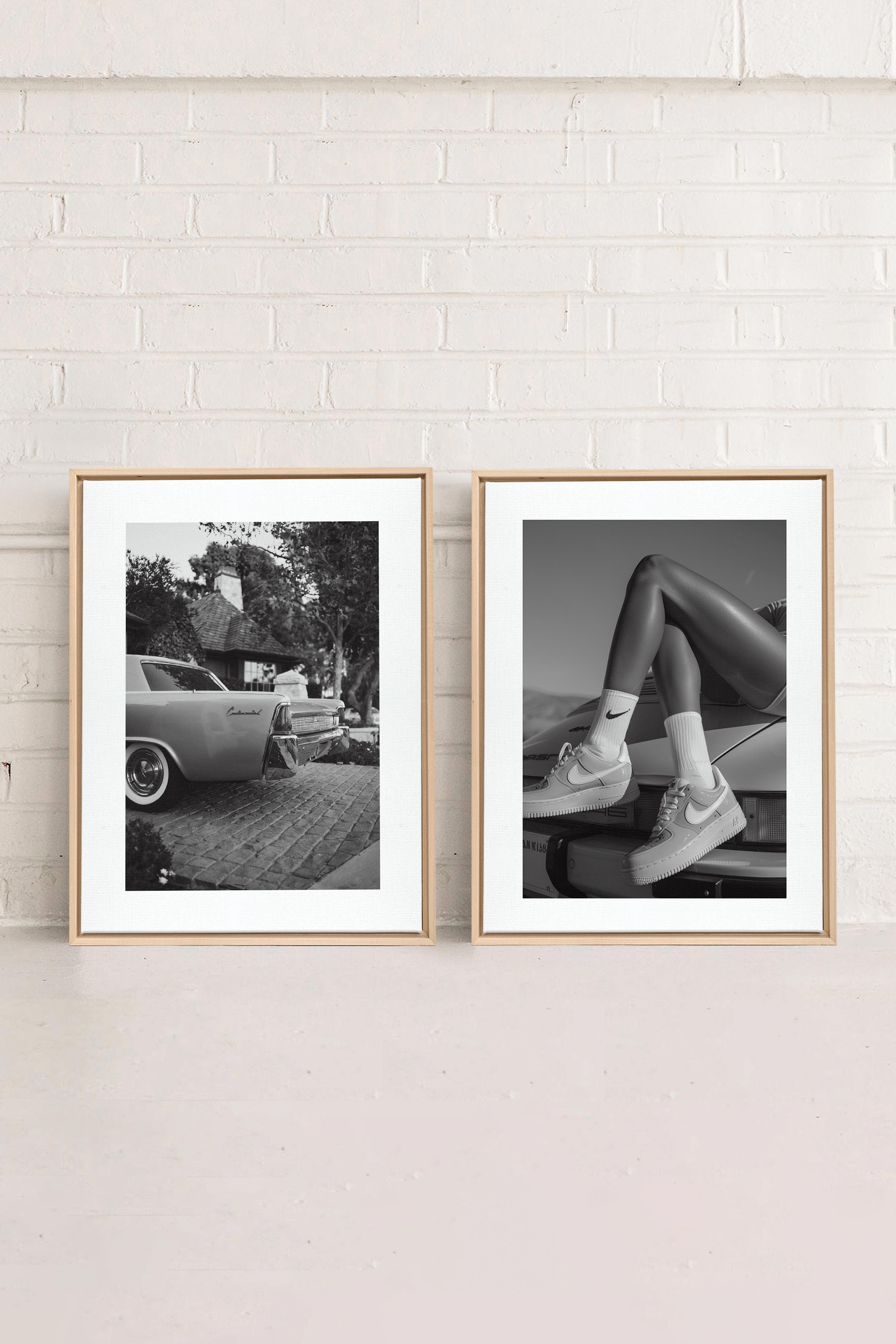 ELEGANCE BLISSFUL DUO, 2 Artworks on stretched canvas, framed Natural Light