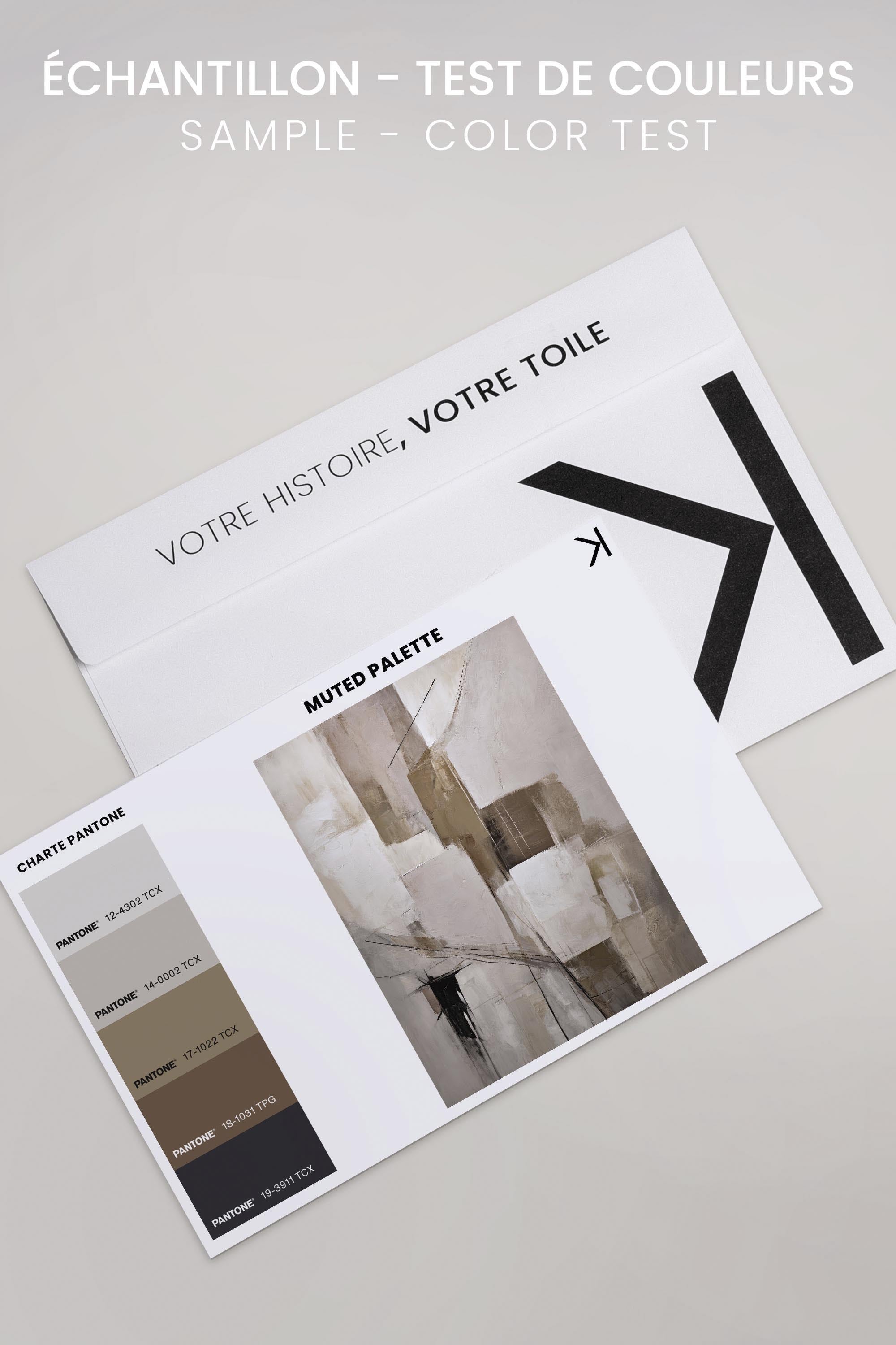 OLEKA CANVAS - MUTED PALETTE, Oeuvre sur toile étirée, encadré Noir