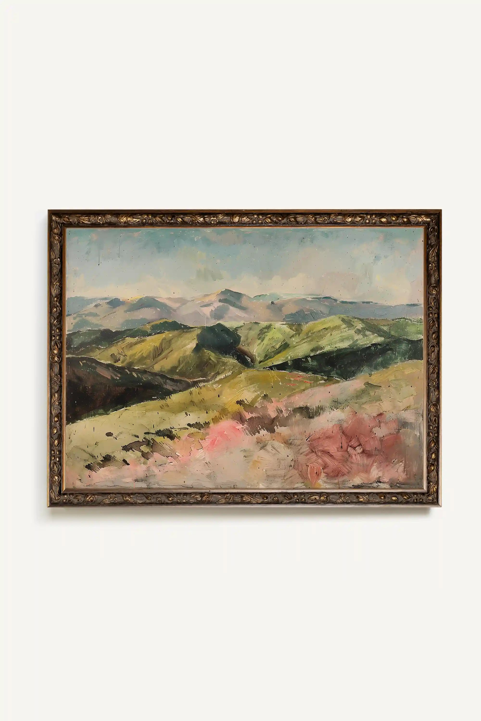 ÉCHOS DU VENT, Artwork on rigid canvas, framed in Vintage Bronze