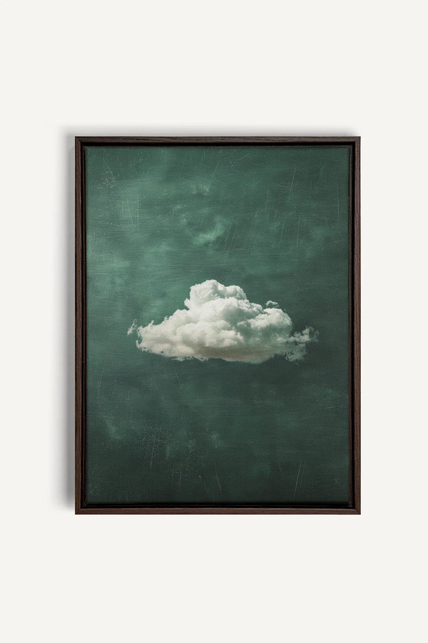 OLEKA CANVAS - EMERALD DREAM, Oeuvre sur toile étirée, encadré Brun Noyer