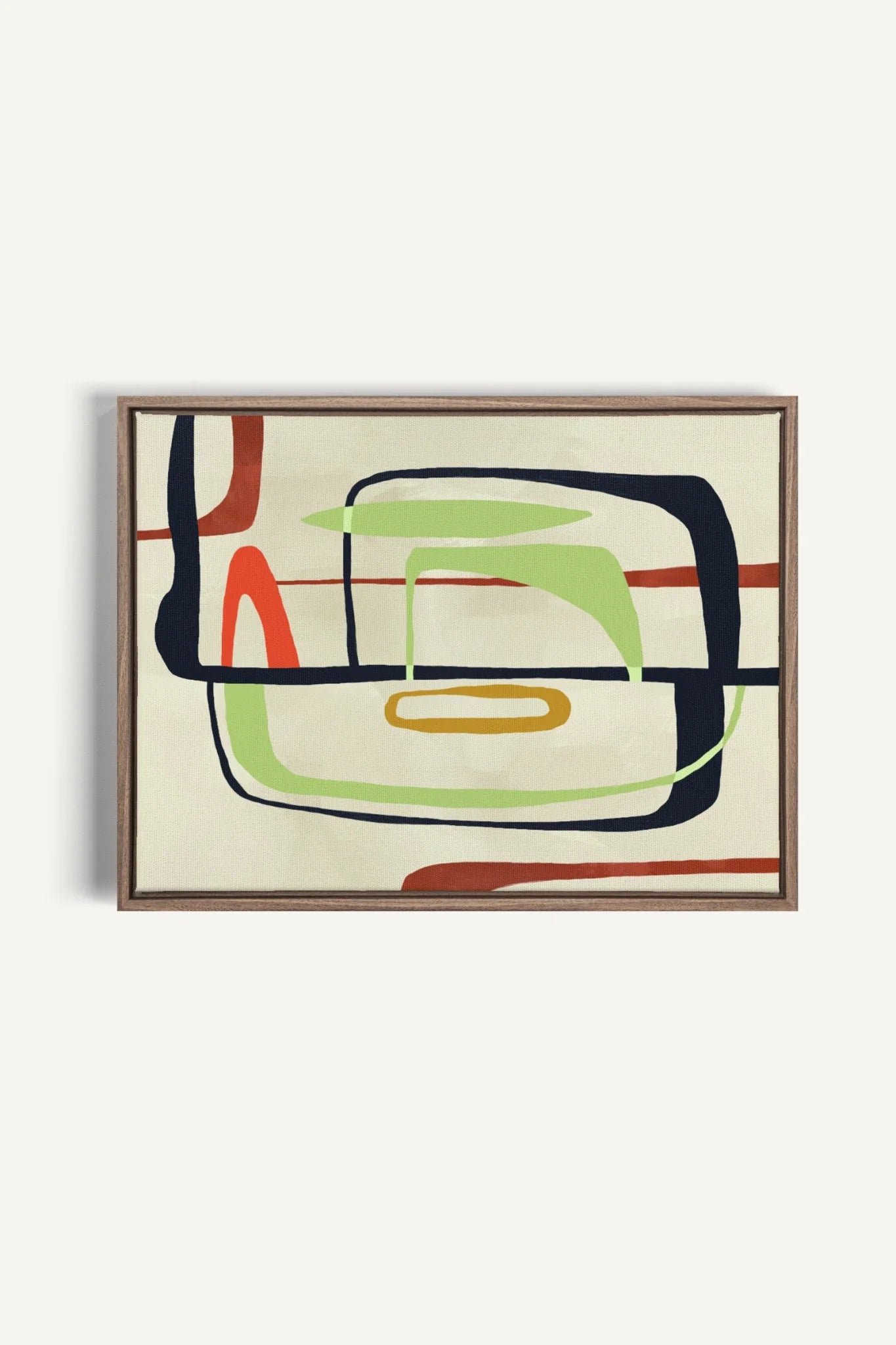 OLEKA CANVAS - ÉMOTION, Oeuvre sur toile étirée, encadré Brun Chêne