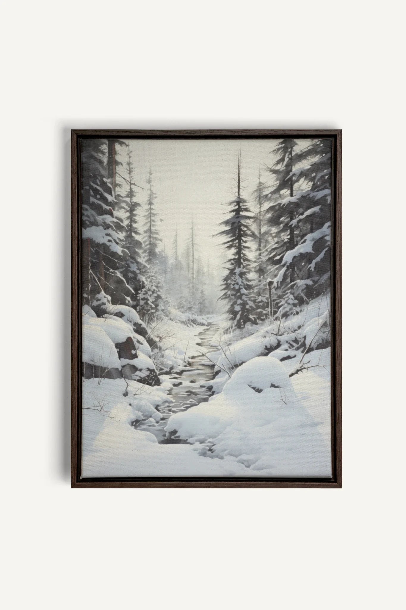 OLEKA CANVAS - ENCHANTED GLADE, Oeuvre sur toile étirée, encadré Brun Noyer