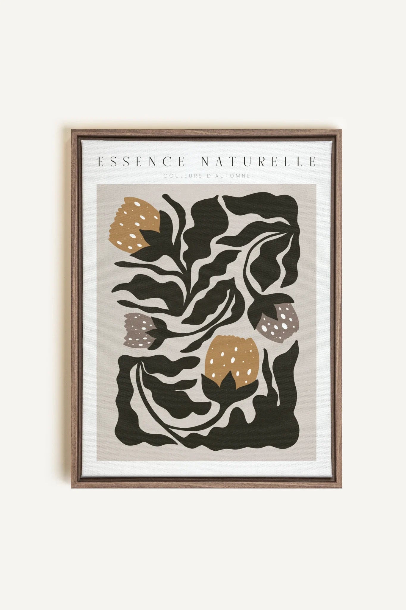 OLEKA CANVAS - ESSENCE NATURELLE, Oeuvre sur toile étirée, encadré Brun Chêne