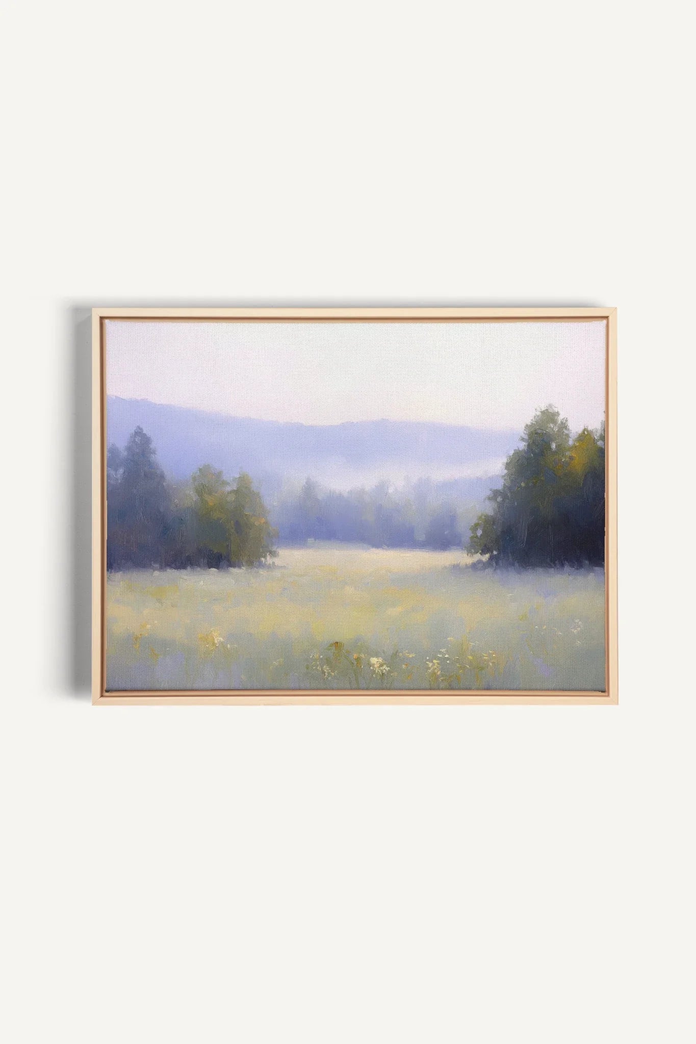 OLEKA CANVAS - ÉVEIL CHAMPÊTRE, Oeuvre sur toile étirée, encadré Naturel Clair