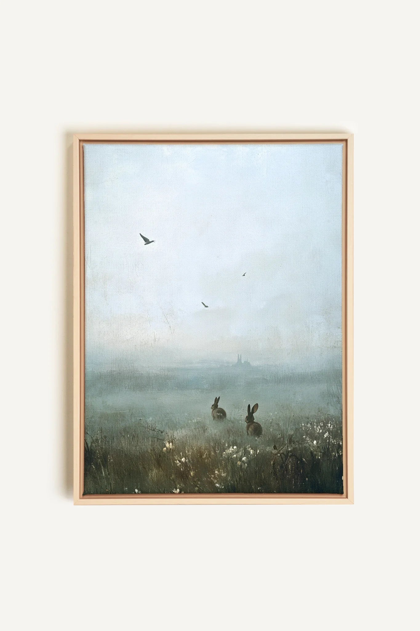 OLEKA CANVAS - ÉVEIL ENCHANTÉ, Oeuvre sur toile étirée, encadré Naturel Clair