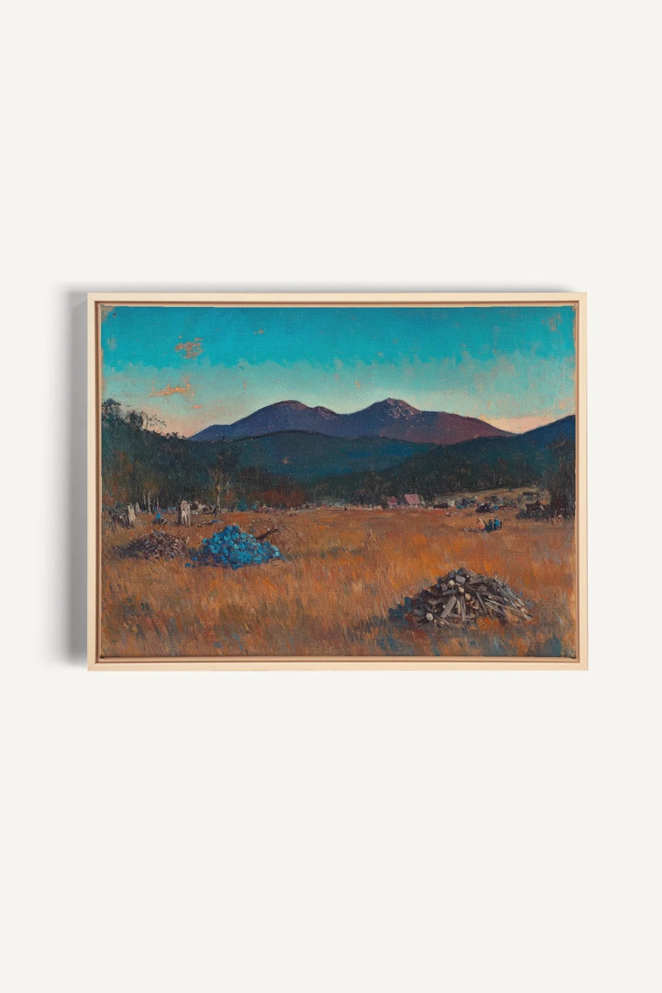 OLEKA CANVAS - EVENING HARVEST, Oeuvre sur toile étirée, encadré Naturel Clair