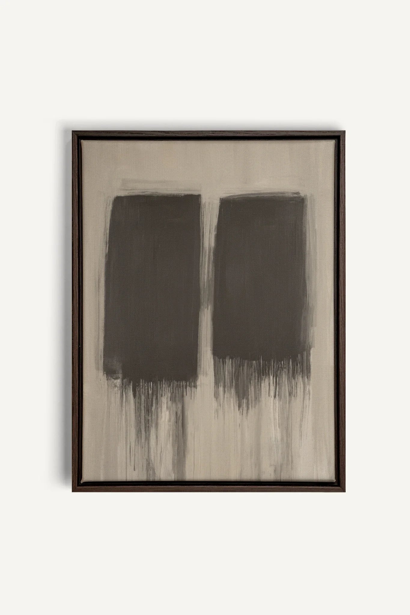 OLEKA CANVAS - FADING SHADOWS, Oeuvre sur toile étirée, encadré Brun Noyer